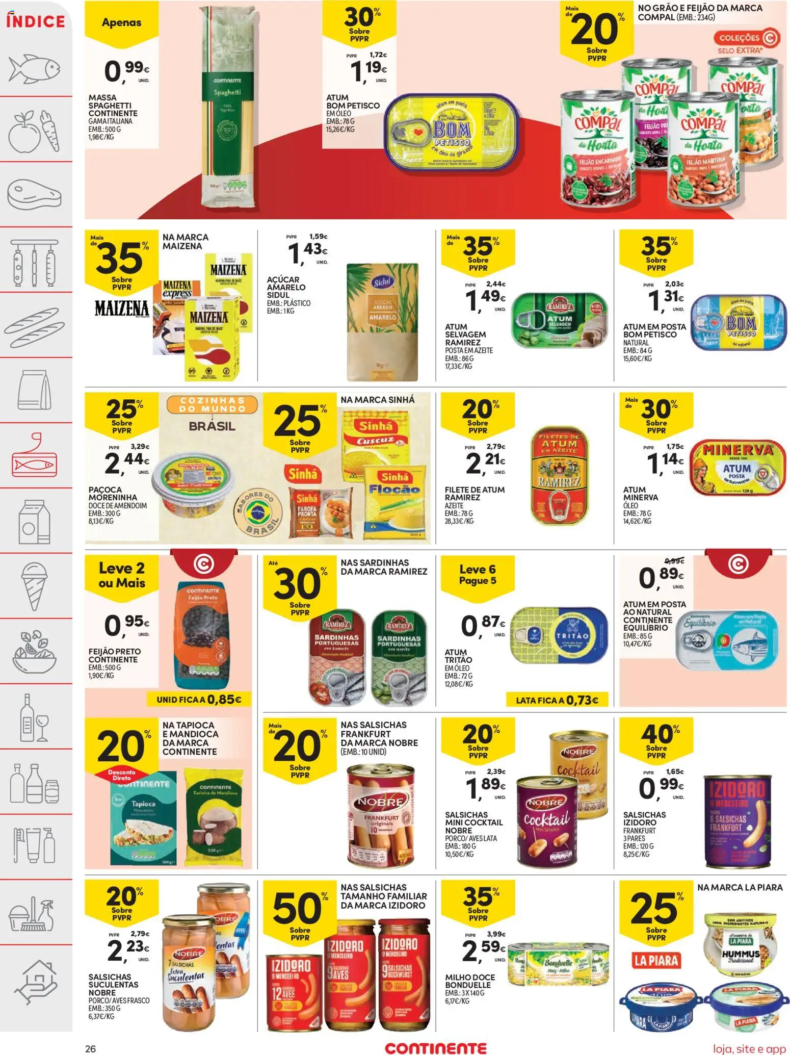 Continente folheto │ válido de 17.02.2026 | Página: 26 | Produtos: Porta, Tapioca, Óleo, Tomate