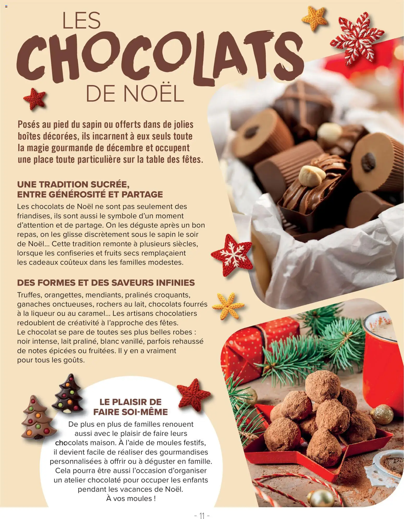 {H1} | Page: 11 | Produits: Chocolats de noël, Table, Lait, Chocolat
