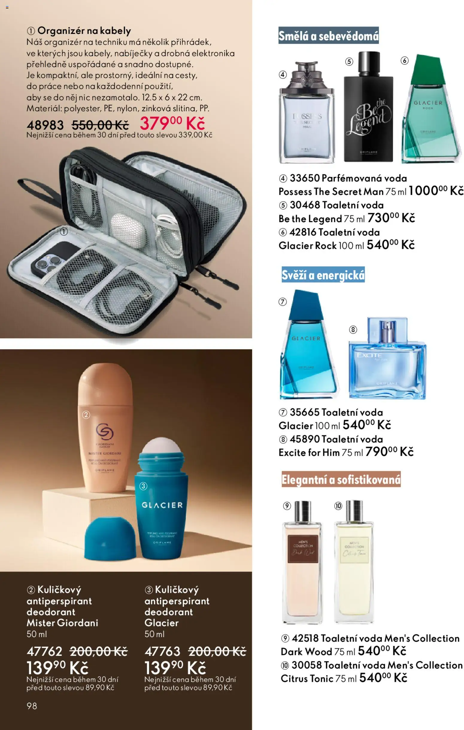 Oriflame katalog č.03/2026 od 11.02.2026 | Strana: 98 | Produkty: Deodorant, Voda, Tonic, Elektronika