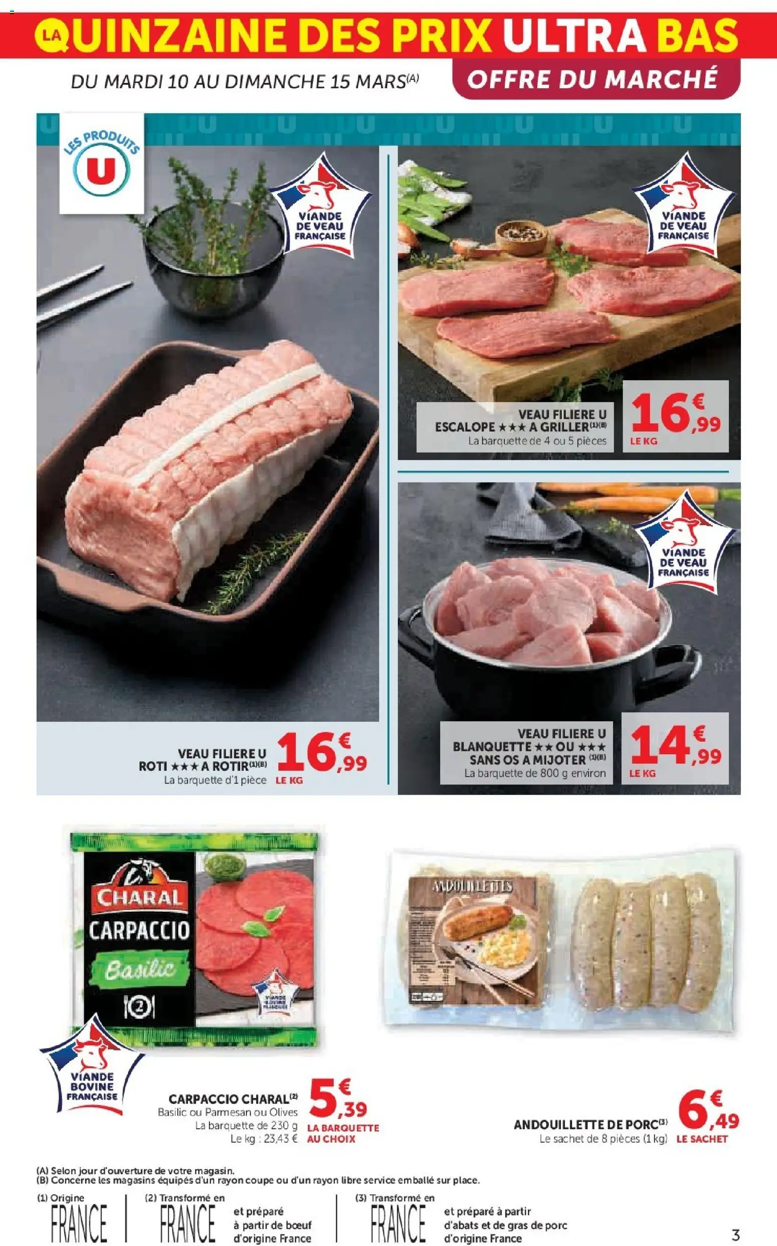 {H1} | Page: 3 | Produits: Olives, Parmesan, Porc, Viande bovine