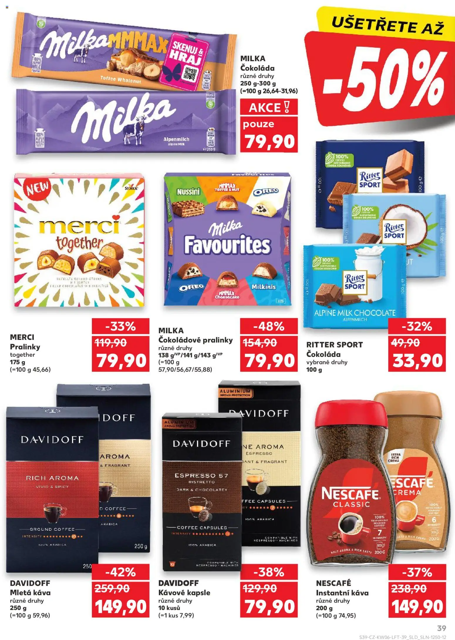 Kaufland leták - Kolín od 04.02.2026 | Strana: 39 | Produkty: Čokoláda, Milka, Kávové kapsle, Cheesecake