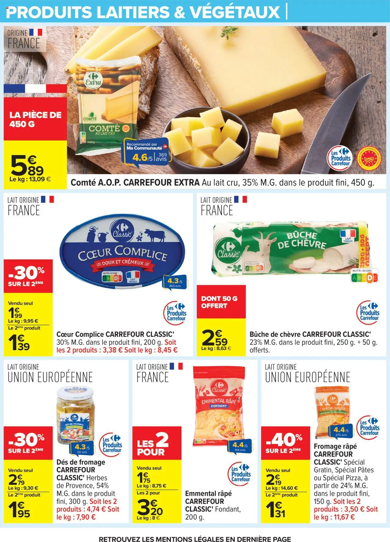 | Page: 20 | Produits: Emmental, Fromage râpé, Lait, Fromage