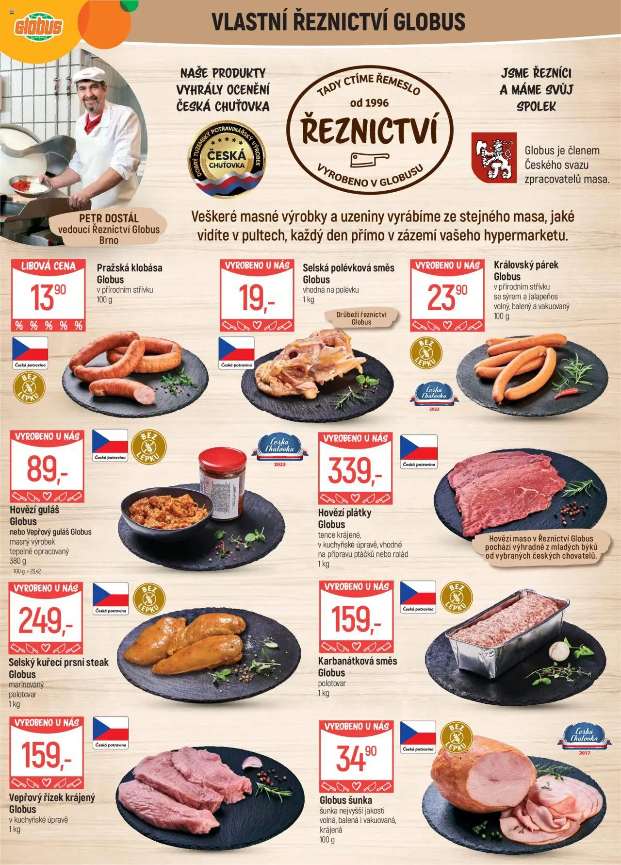 Globus leták - Brno od 06.08.2025 | Strana: 5 | Produkty: Hovězí, Globus, Šunka, Hovězí maso