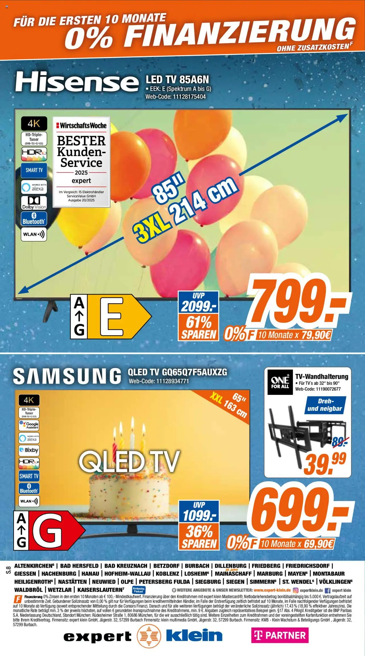 Expert Geburtstag – gültig ab 18.10.2025 | Seite: 8 | Produkte: Hisense, Bad, Smart TV, TV