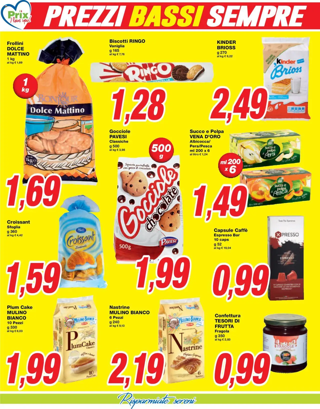 Volantino Prix del 26.09.2025 | Pagina: 6 | Prodotti: Cioccolato, Frutta, Croissant, Frollini