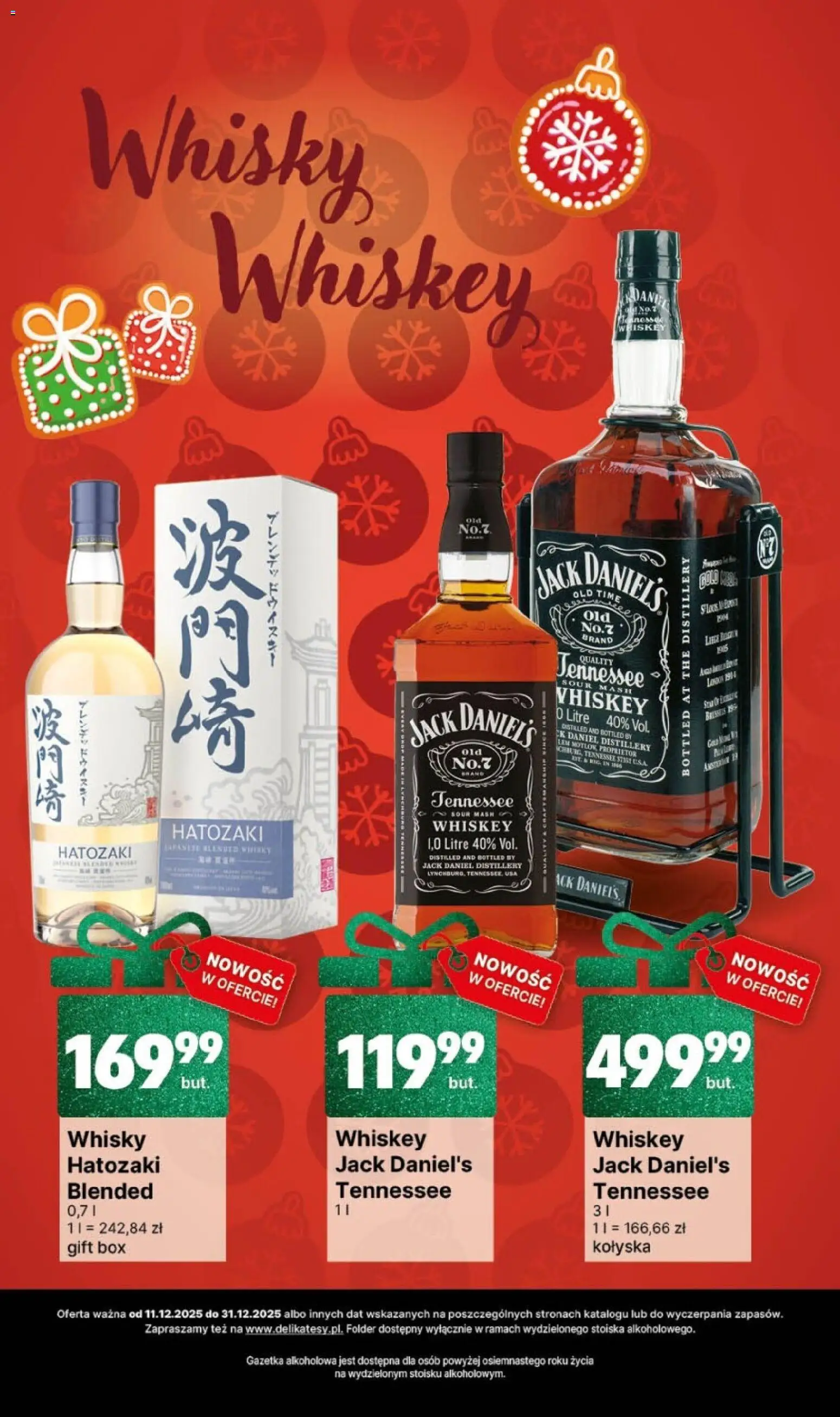 Delikatesy Centrum Gazetka alkoholowa od 11.12.2025 | Strona: 10 | Produkty: Jack Daniel's, Whisky
