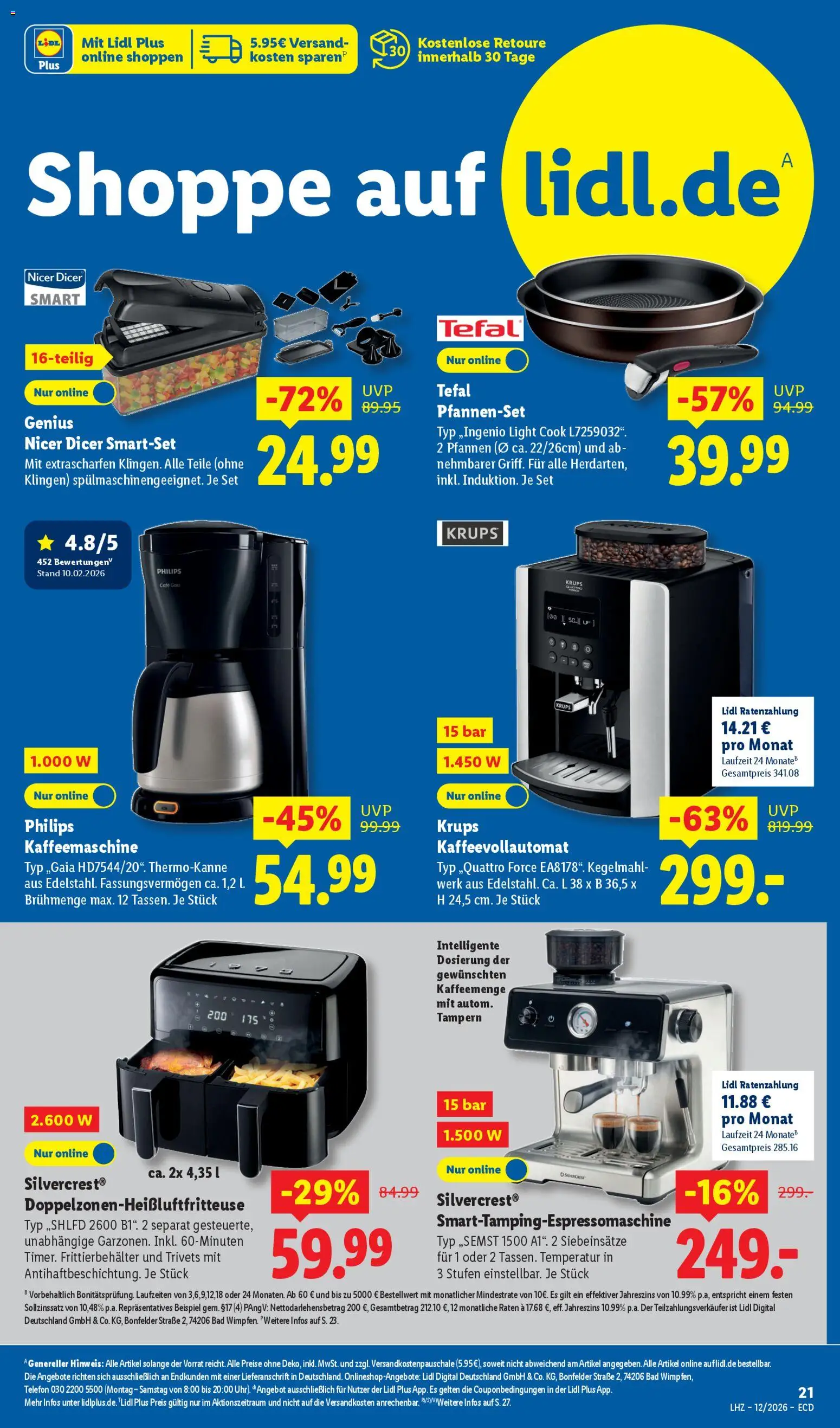 Lidl - Prospekt – gültig ab 16.03.2026 | Seite: 9 | Produkte: Philips, Krups, Kaffeemaschine, Telefon