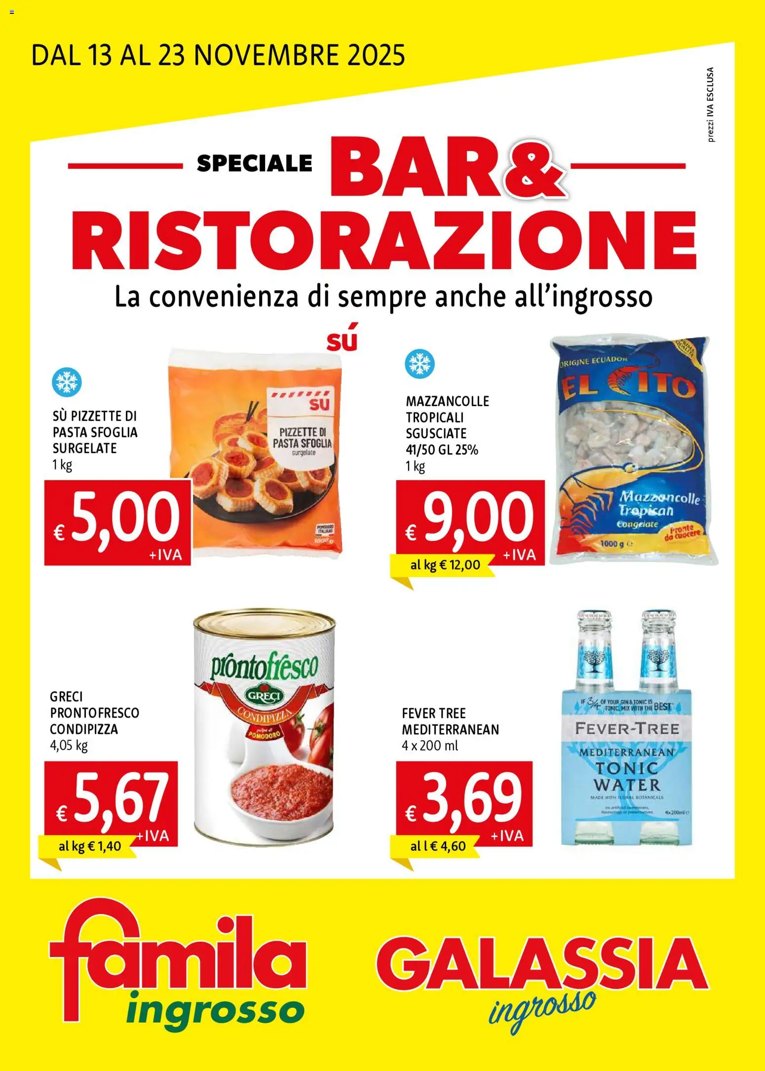 Volantino Galassia del 13.11.2025 | Pagina: 1 | Prodotti: Gin, Pasta sfoglia, Pomodoro, Pasta