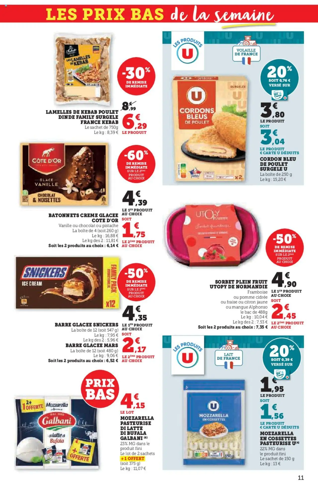  | Page: 11 | Produits: Citron, Framboise, Mozzarella, Lait