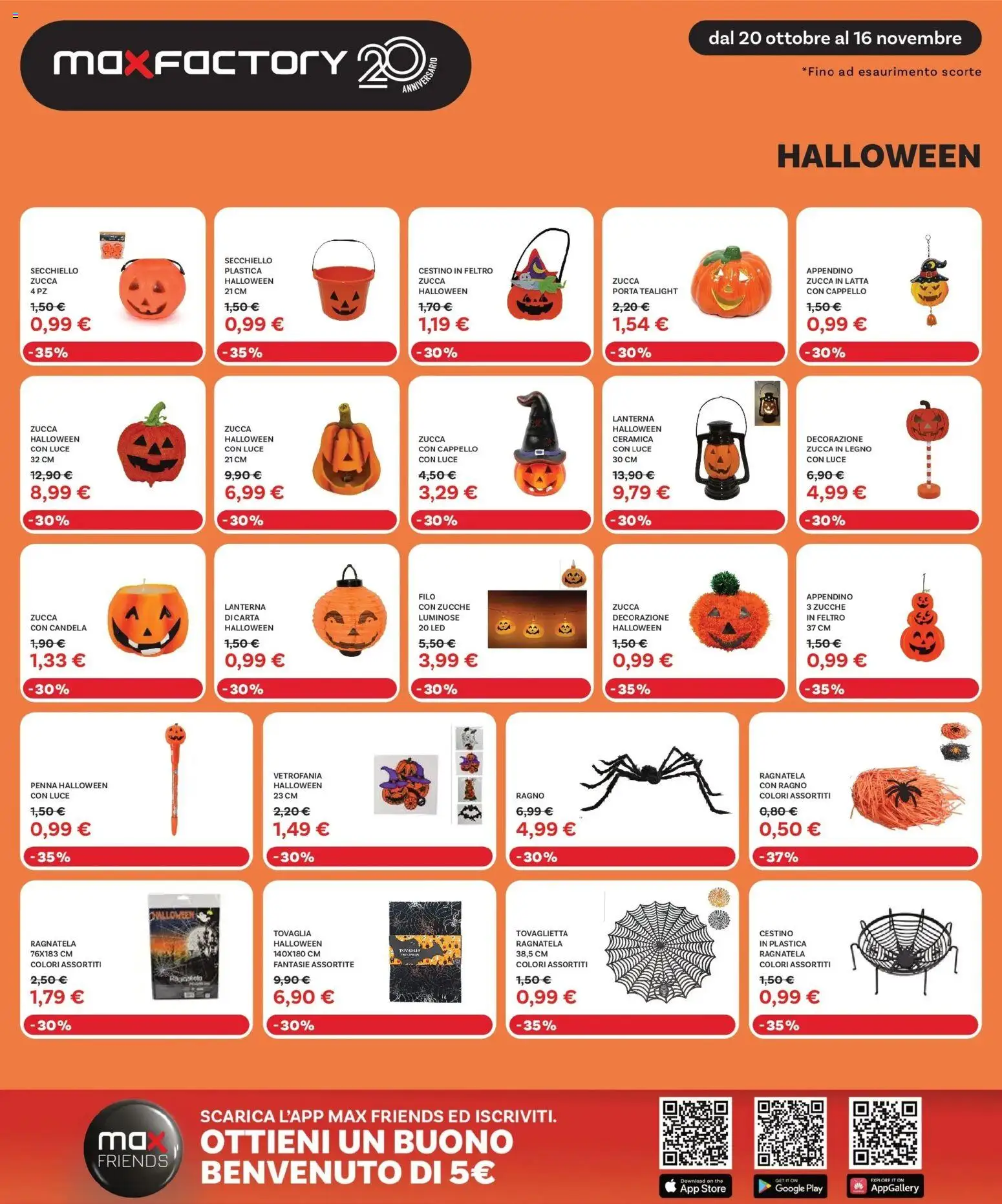 Volantino Max Factory del 20.10.2025 | Pagina: 39 | Prodotti: Zucca, The, Cestino, Appendino