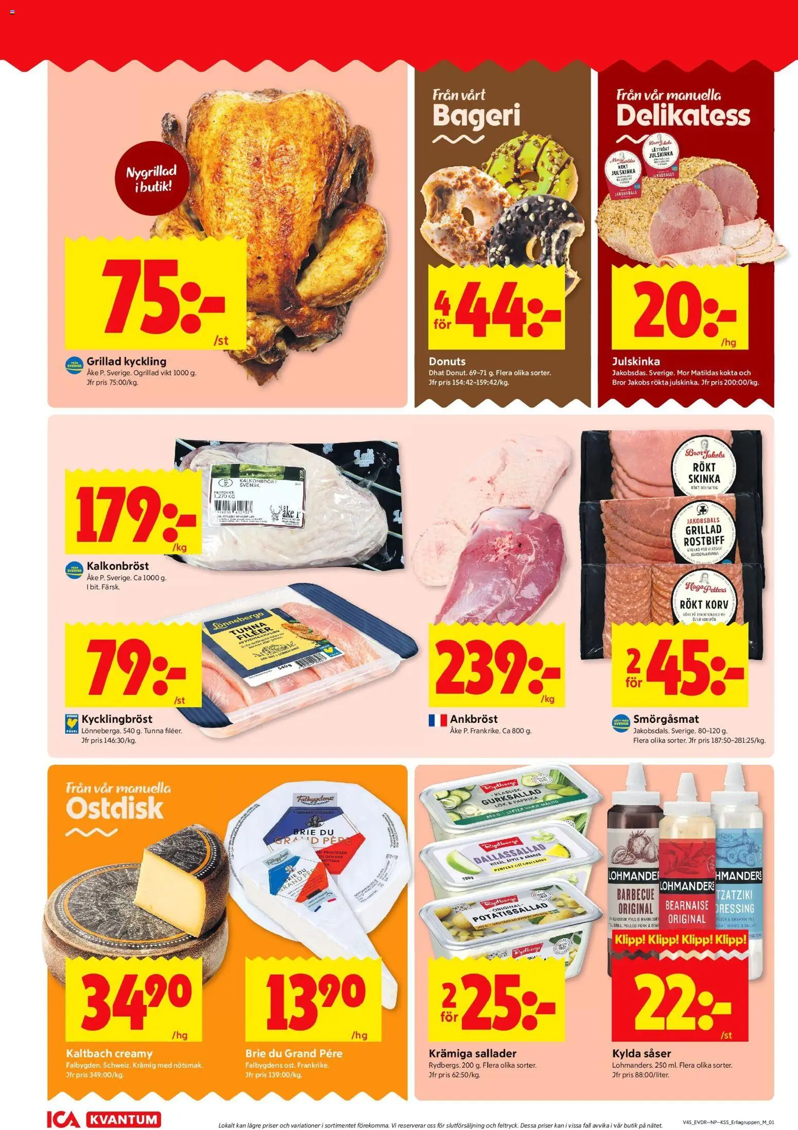 ICA Kvantum reklamblad aktuell från 03.11.2025 | Sida: 6 | Produkter: Bageri, Tzatziki, Skinka, Äpple