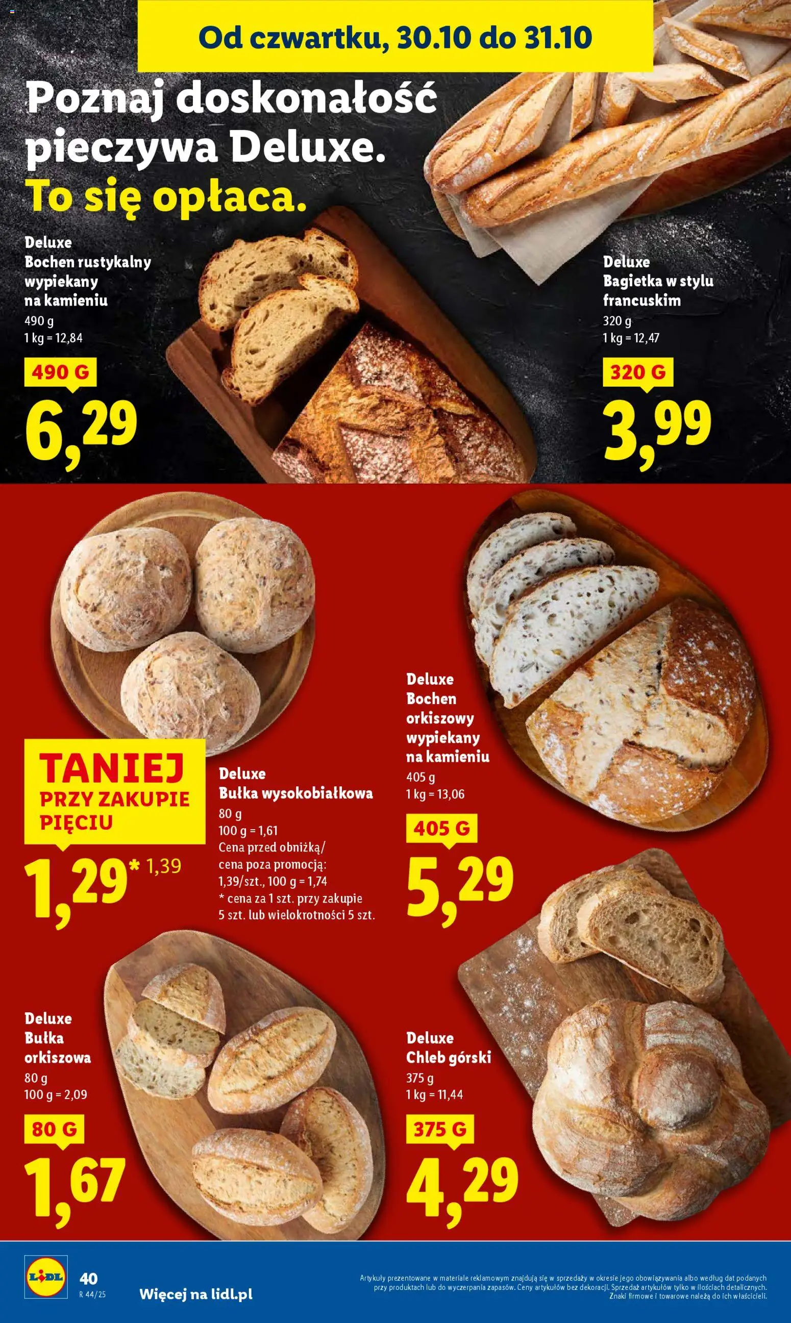 Lidl Gazetka od 30.10.2025 | Strona: 42 | Produkty: Bułka, Bagietka, Chleb