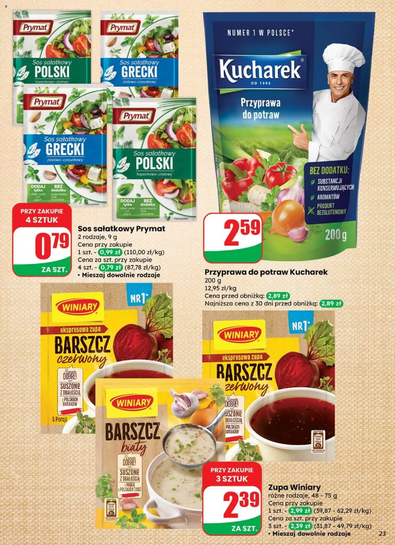 Dino Gazetka od 29.10.2025 | Strona: 23 | Produkty: Barszcz, Zupa, Sos