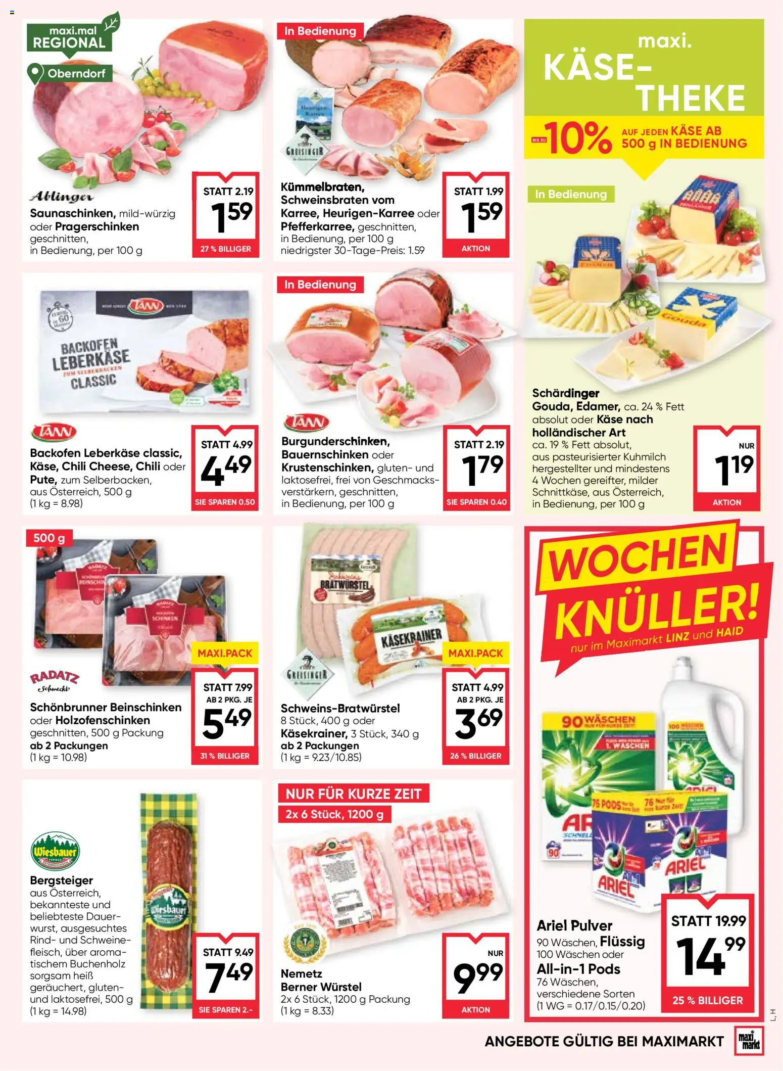 Maximarkt Flugblatt gültig ab 30.10.2025 | Seite: 9 | Produkte: Chili, Käse