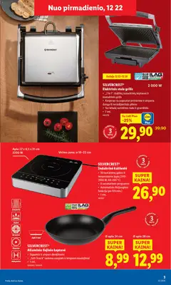 LIDL leidinys galioja nuo 22.12.2025 | Puslapis: 3 | Prekių: Keptuvė, Kaitlentė, Grilis