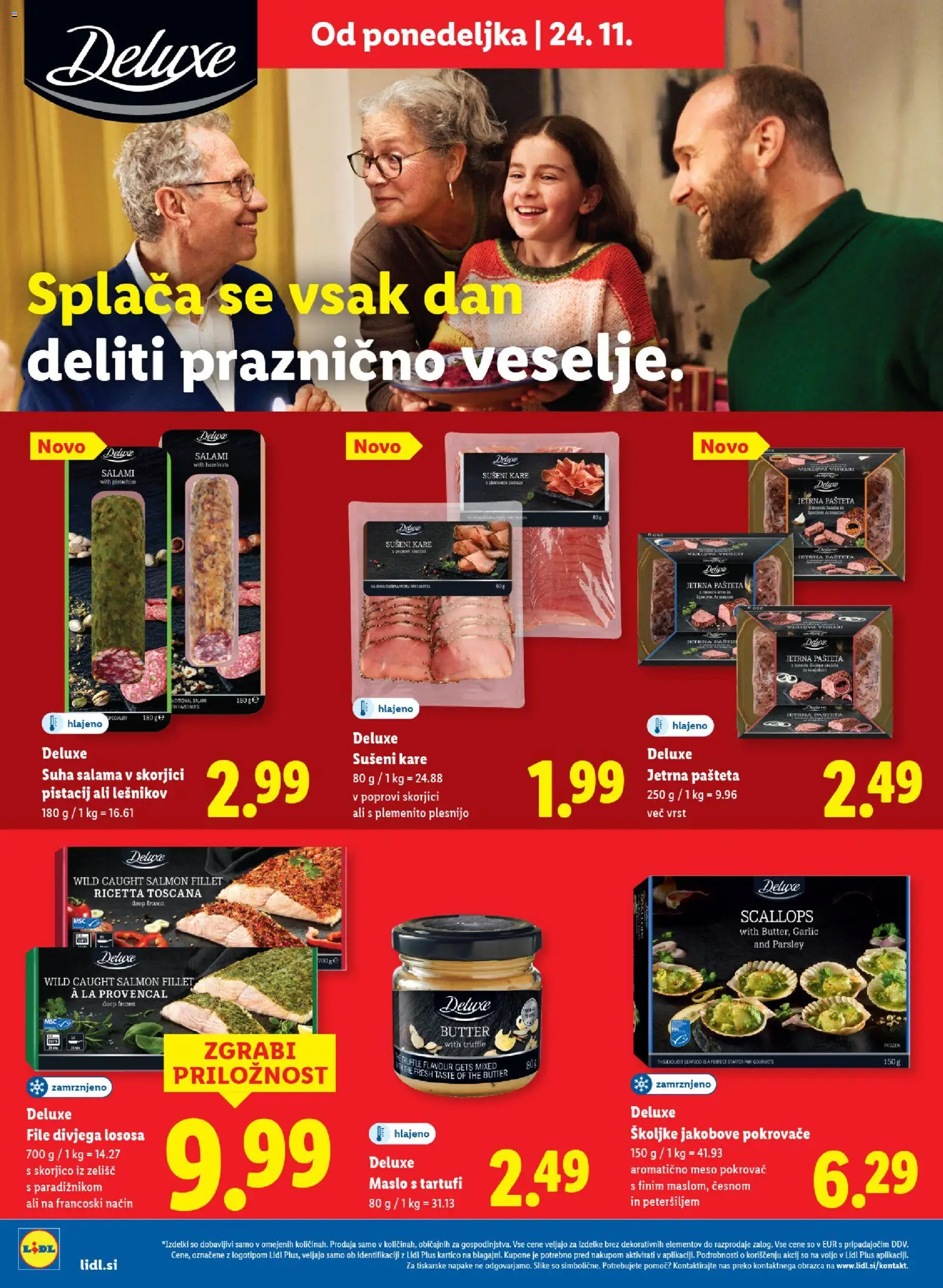 Novi Lidl katalog ponudbe – veljaven od 24.11.2025 | Stran: 34 | Izdelki: Školjke, Pašteta, Maslo, Salama