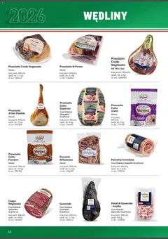 Pogląd oferty "Makro Gazetka - Italia" - ważna od 01.02.2026 | Strona: 16 | Produkty: Prosciutto, Wędliny