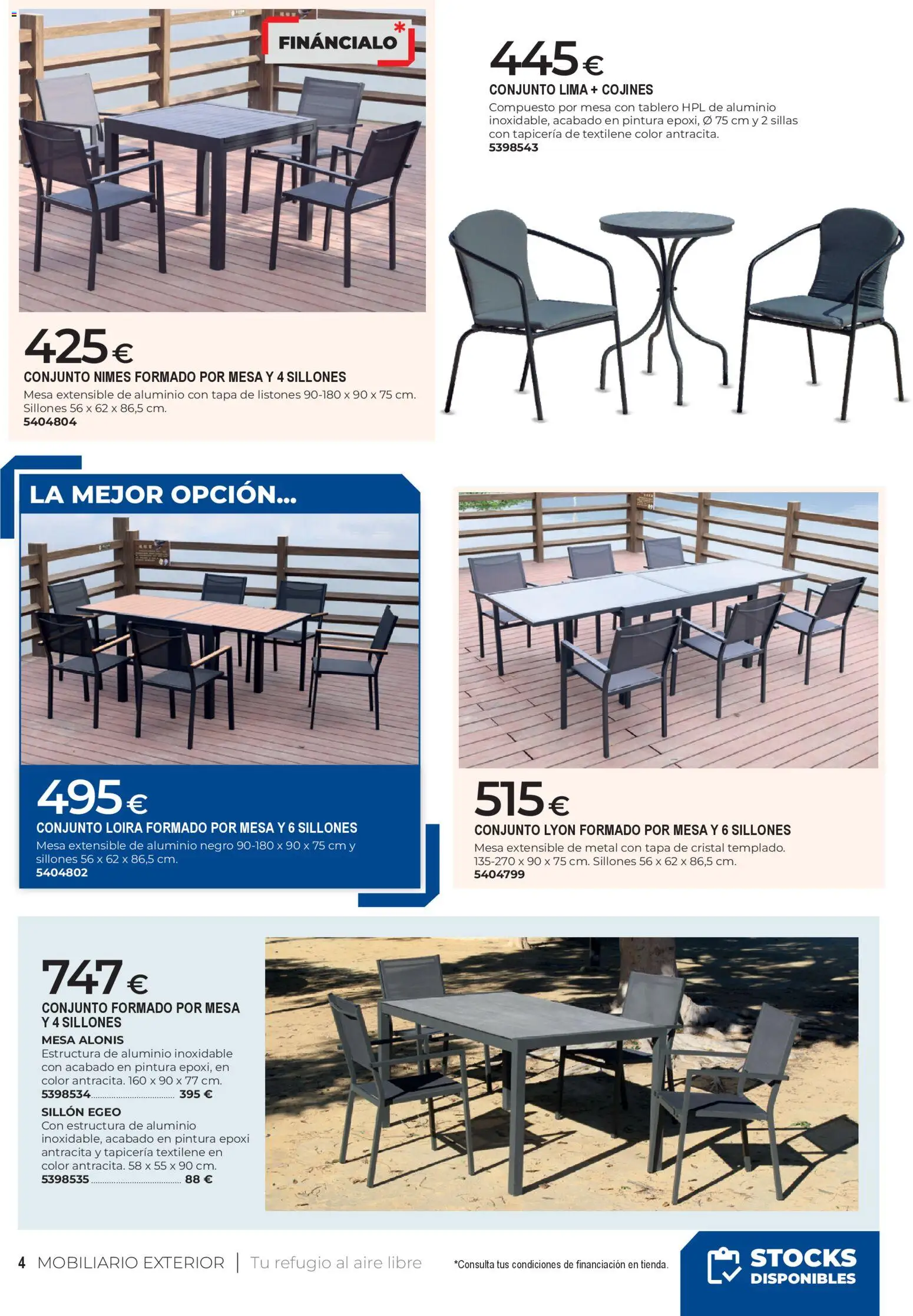 BigMat - Jardin y Piscinas 2026 │ válido desde el 23.03.2026 | Página: 4 | Productos: Mesa extensible, Lima, Sillón, Mesa