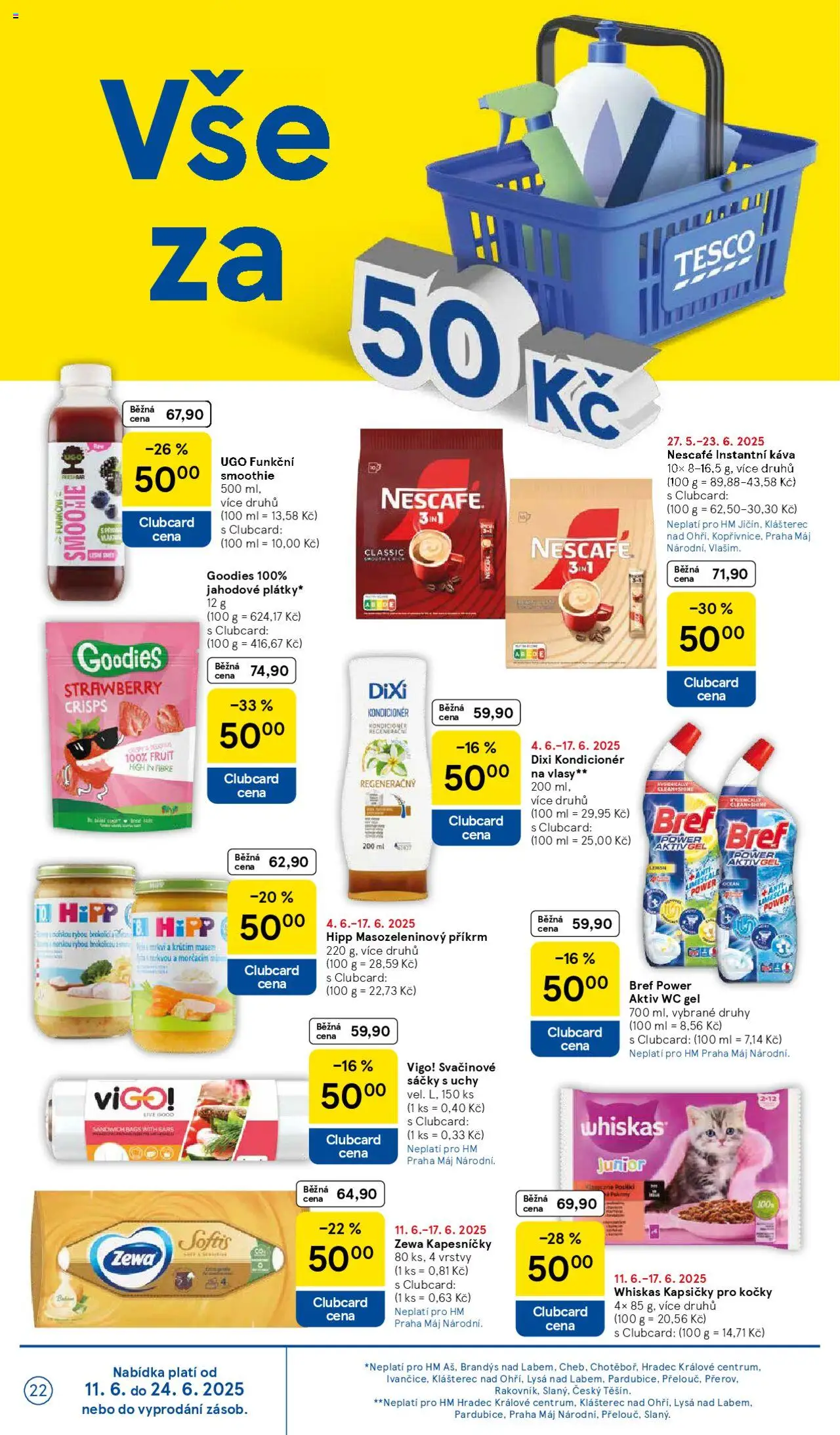 Tesco leták - Hypermarket od 11.06.2025 | Strana: 22 | Produkty: Whiskas, Instantní káva, Příkrm, Kondicionér