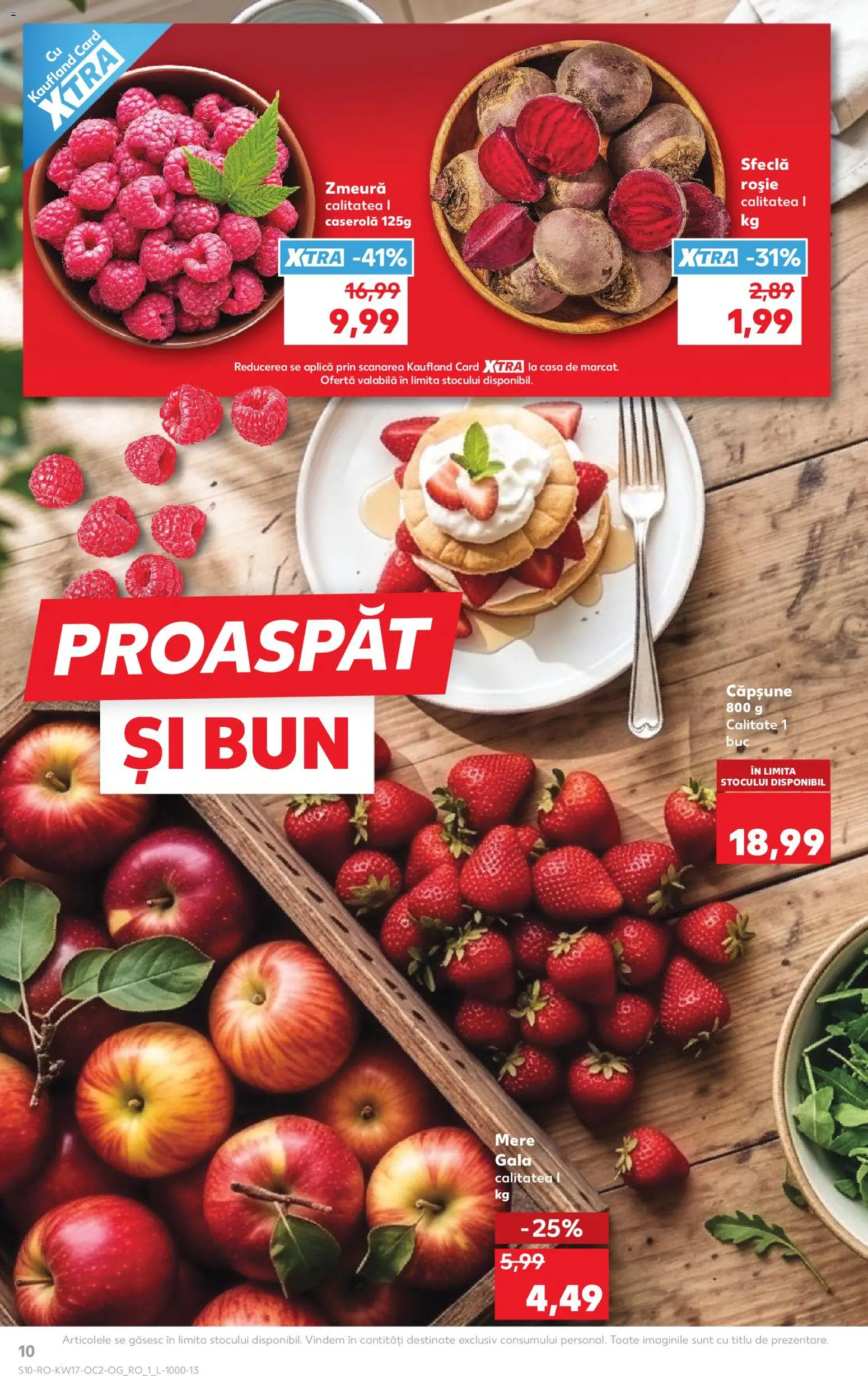 Noul catalog Kaufland – valabil de la 22.04.2026 | Pagină: 10 | Produse: Zmeură, Mere, Sfeclă