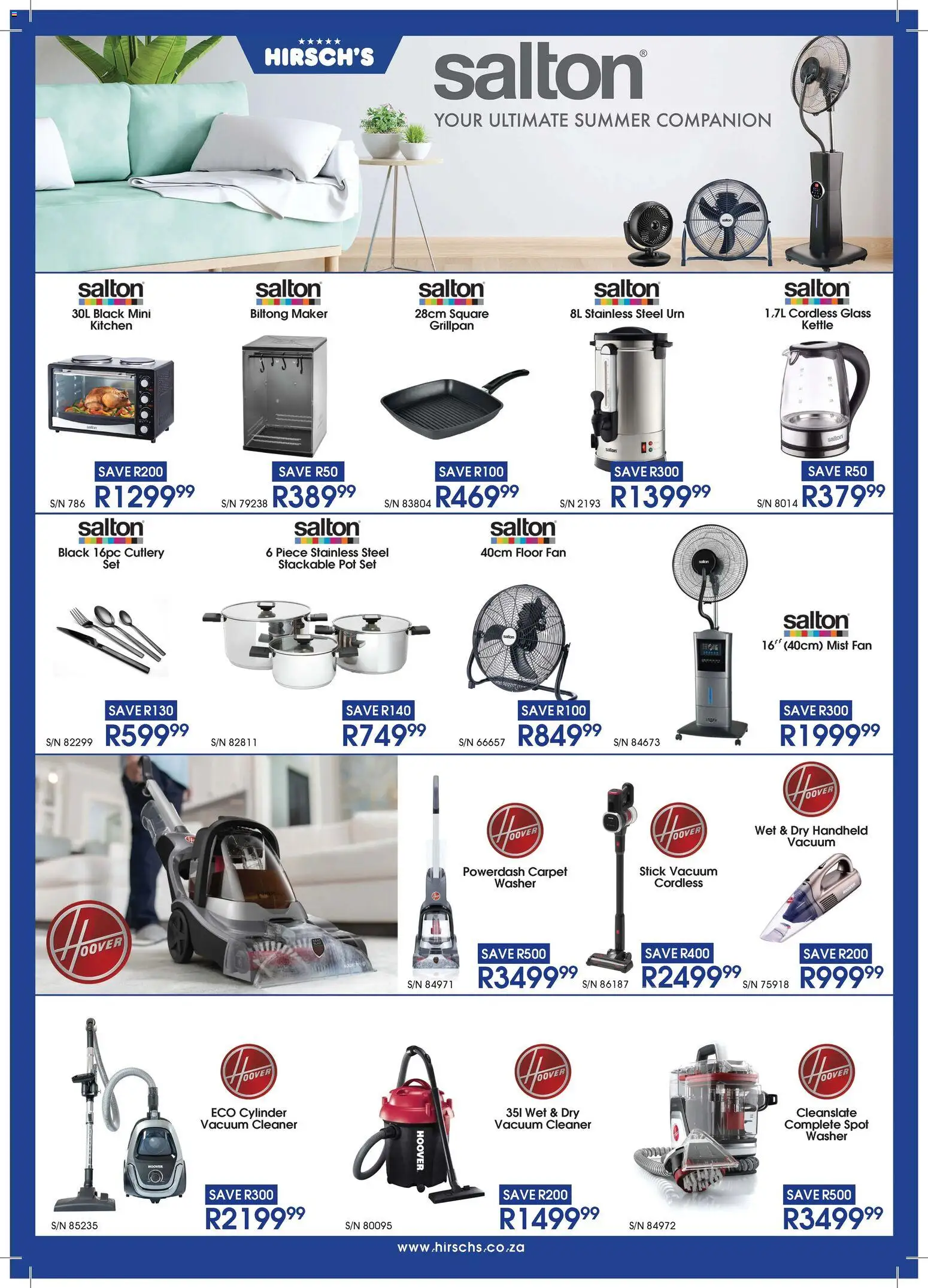 New Hirsch's catalogue – valid from 17.02.2026 | Page: 38 | Products: Kettle, Fan, Carpet, Floor fan