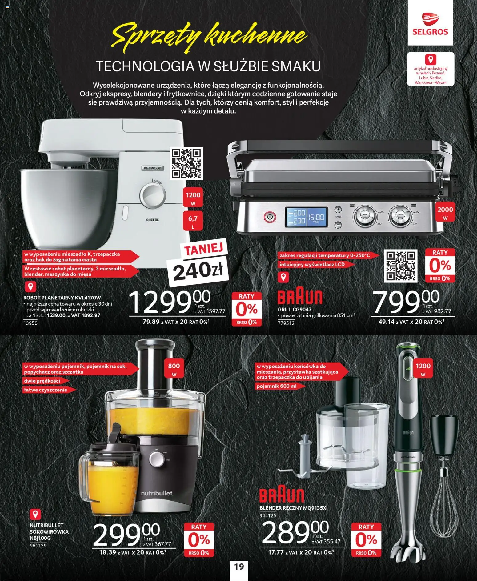 Selgros cash&carry Gazetka - Premium od 04.12.2025 | Strona: 6 | Produkty: Blender ręczny, Nutribullet, Trzepaczka, Robot