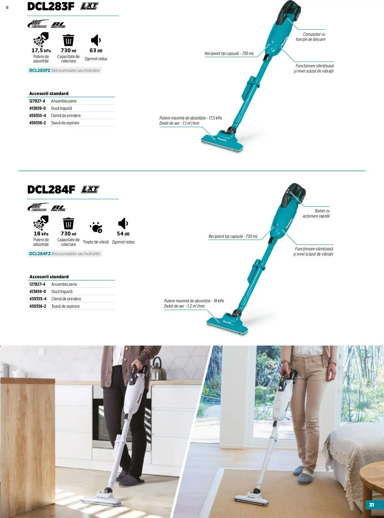 Noul catalog Makita – valabil de la 23.09.2025 | Pagină: 31 | Produse: Încărcător, Perie, Țeavă