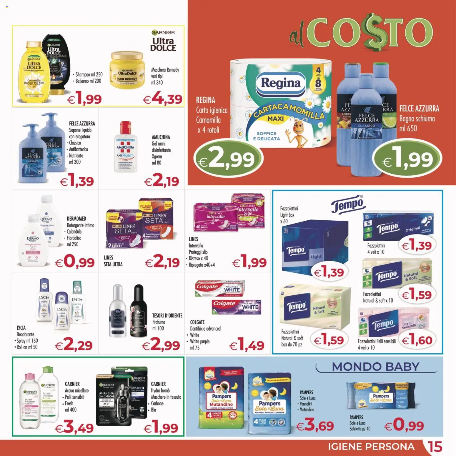 Volantino MerSi Supermercati del 18.02.2026 | Pagina: 15 | Prodotti: Deodorante, Intimo, Bagno, Profumo