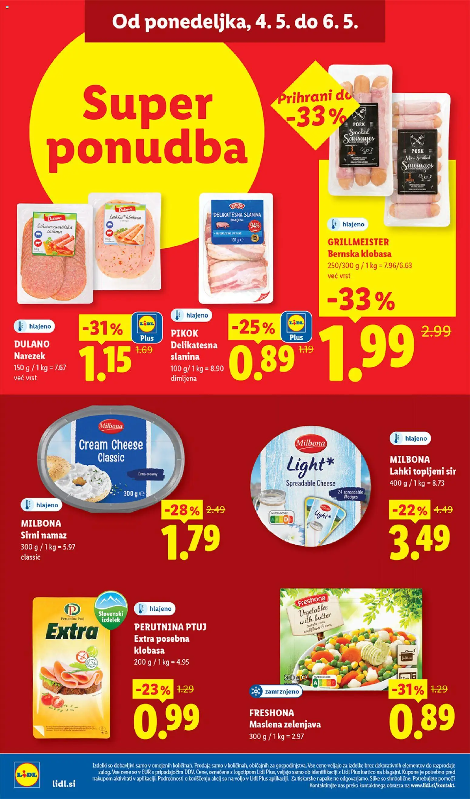 Novi Lidl katalog ponudbe – veljaven od 29.04.2026 | Stran: 42 | Izdelki: Sirni namaz, Narezek, Sir, Zelenjava