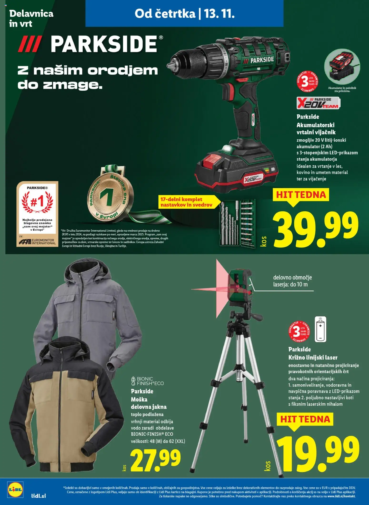 Novi Lidl katalog ponudbe – veljaven od 13.11.2025 | Stran: 30 | Izdelki: Akumulator, Polnilnik, Jakna