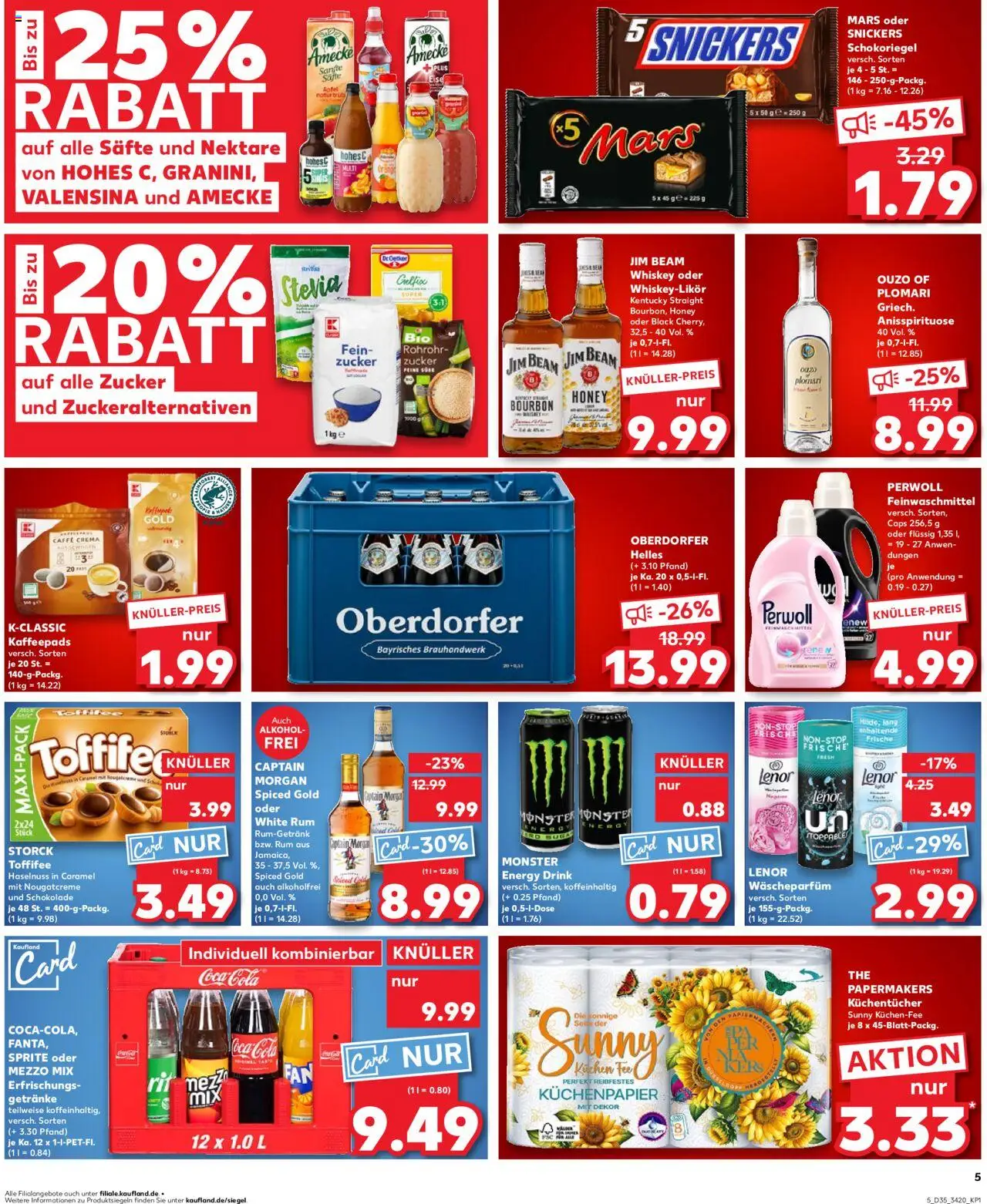 Kaufland prospekt Frankfurt (Oder)	 - gültig ab dem 28.08.2025 | Seite: 5 | Produkte: Cola, Schokolade, Valensina, Oder mezzo mix