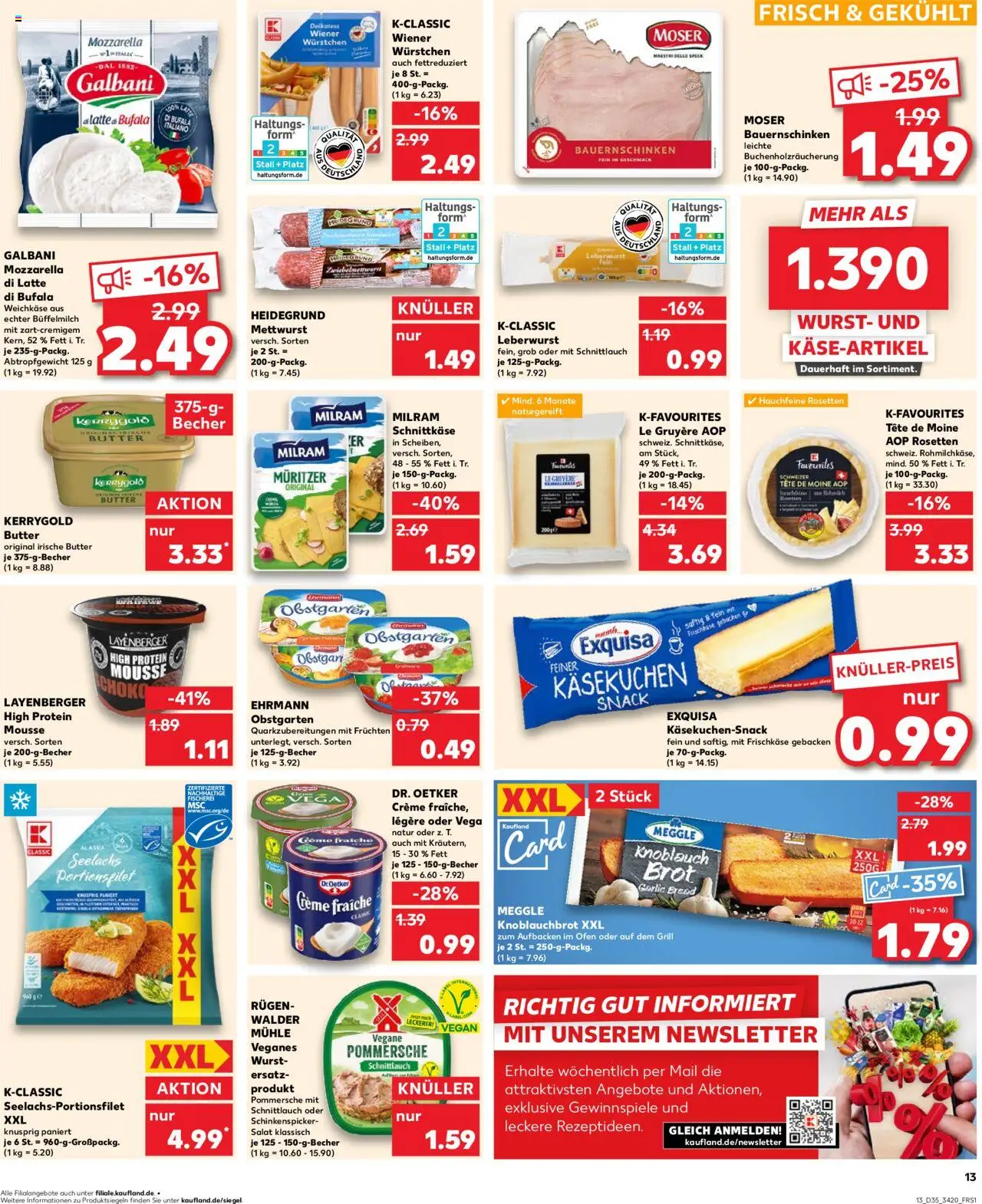 Kaufland prospekt Frankfurt (Oder)	 - gültig ab dem 28.08.2025 | Seite: 13 | Produkte: Ofen, Grill, Mozzarella, Creme