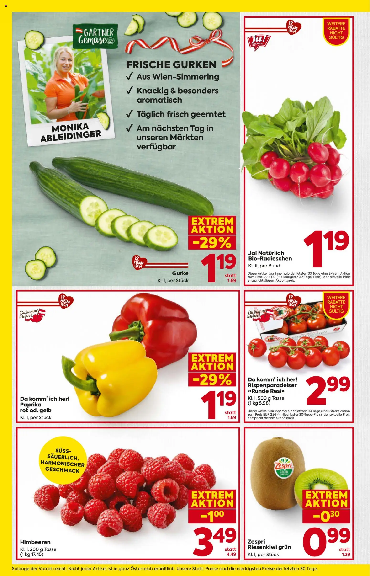 Billa Flugblatt - Salzburg gültig ab 16.04.2026 | Seite: 4 | Produkte: Gurken