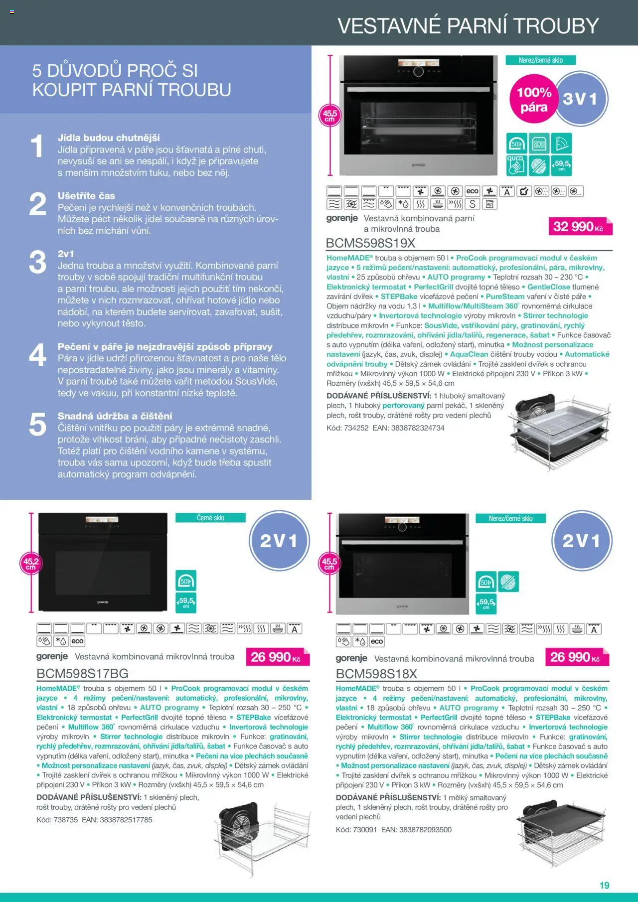 Möbelix leták - Gorenje od 29.03.2023 | Strana: 19 | Produkty: Minutka, Mikrovlnná trouba, Rošt, Časovač