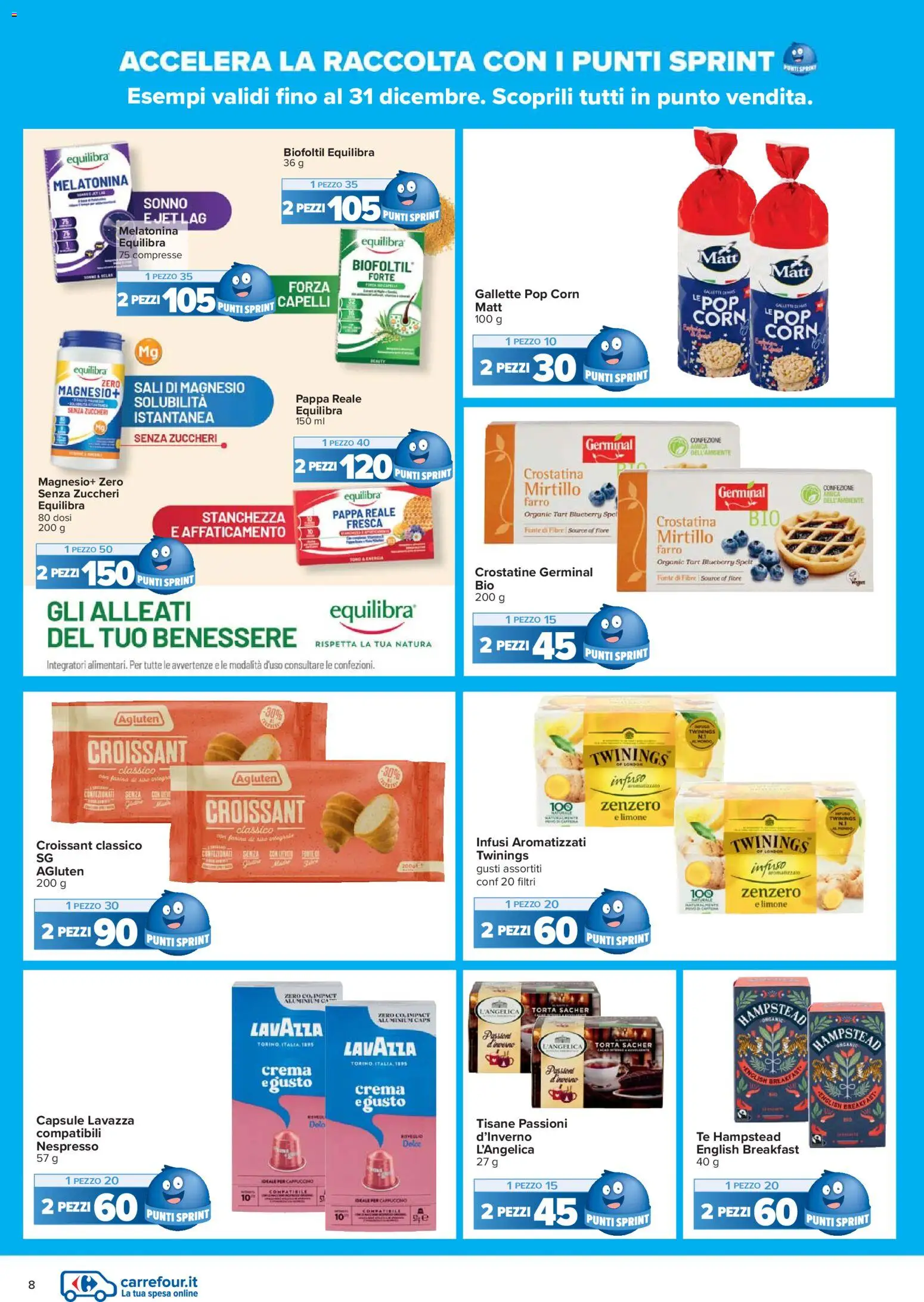 Volantino Carrefour del 02.12.2025 | Pagina: 8 | Prodotti: Crema, Tè, Gallette, Croissant