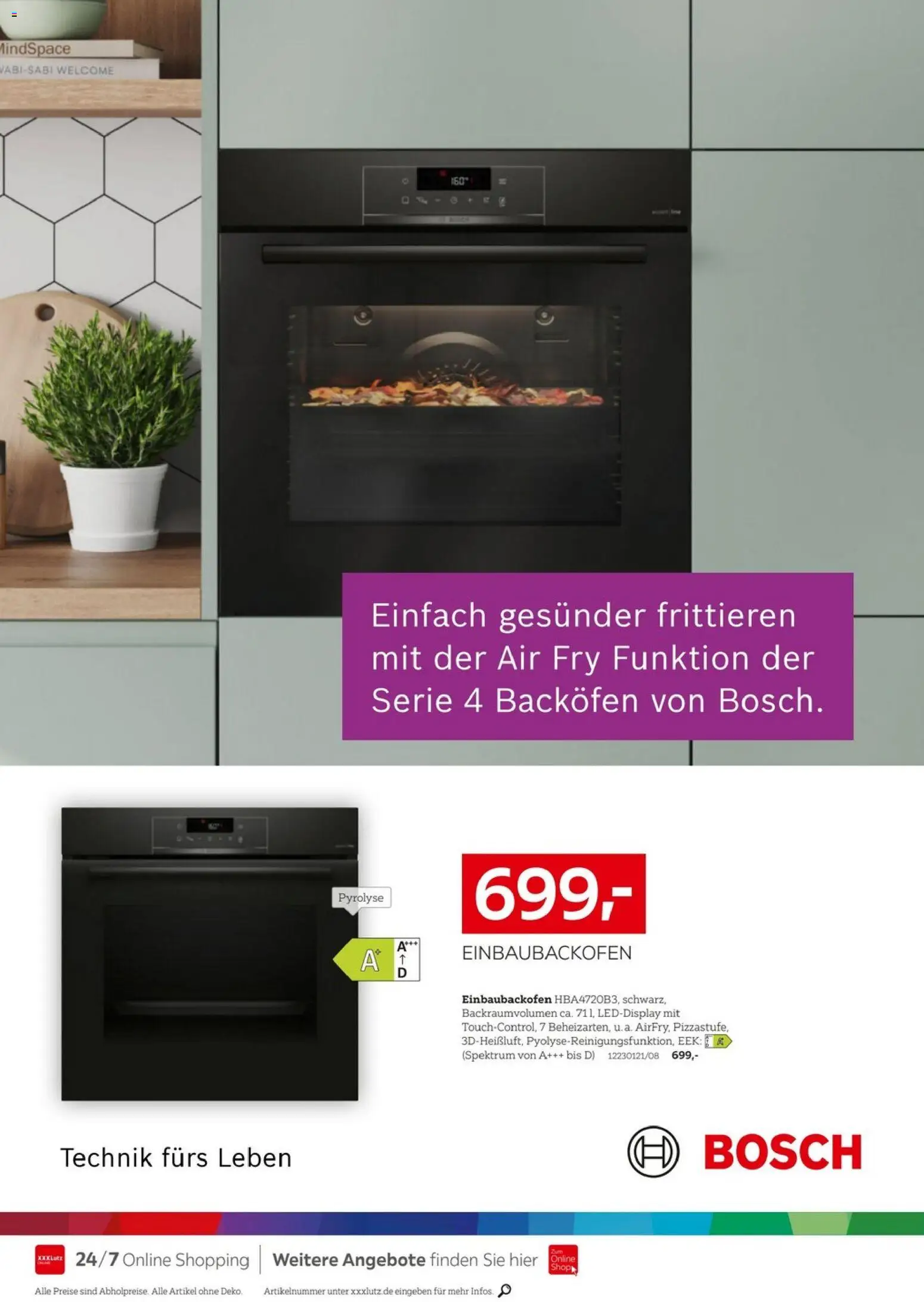 XXXLutz Nr. 1 bei Küchen – gültig ab 11.04.2026 | Seite: 20 | Produkte: Bosch, Backofen