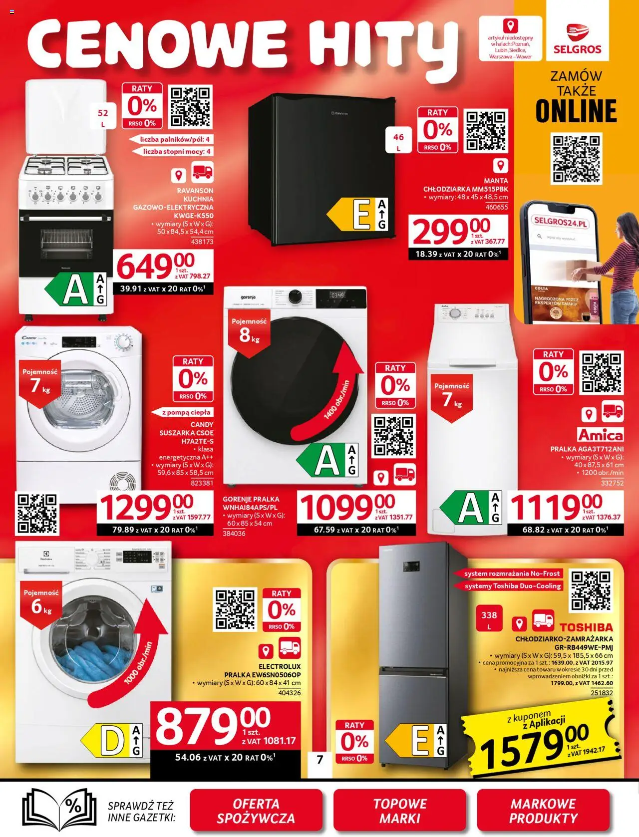 Selgros cash&carry Gazetka - Oferta przemysłowa od 11.09.2025 | Strona: 11 | Produkty: Pralka, Suszarka