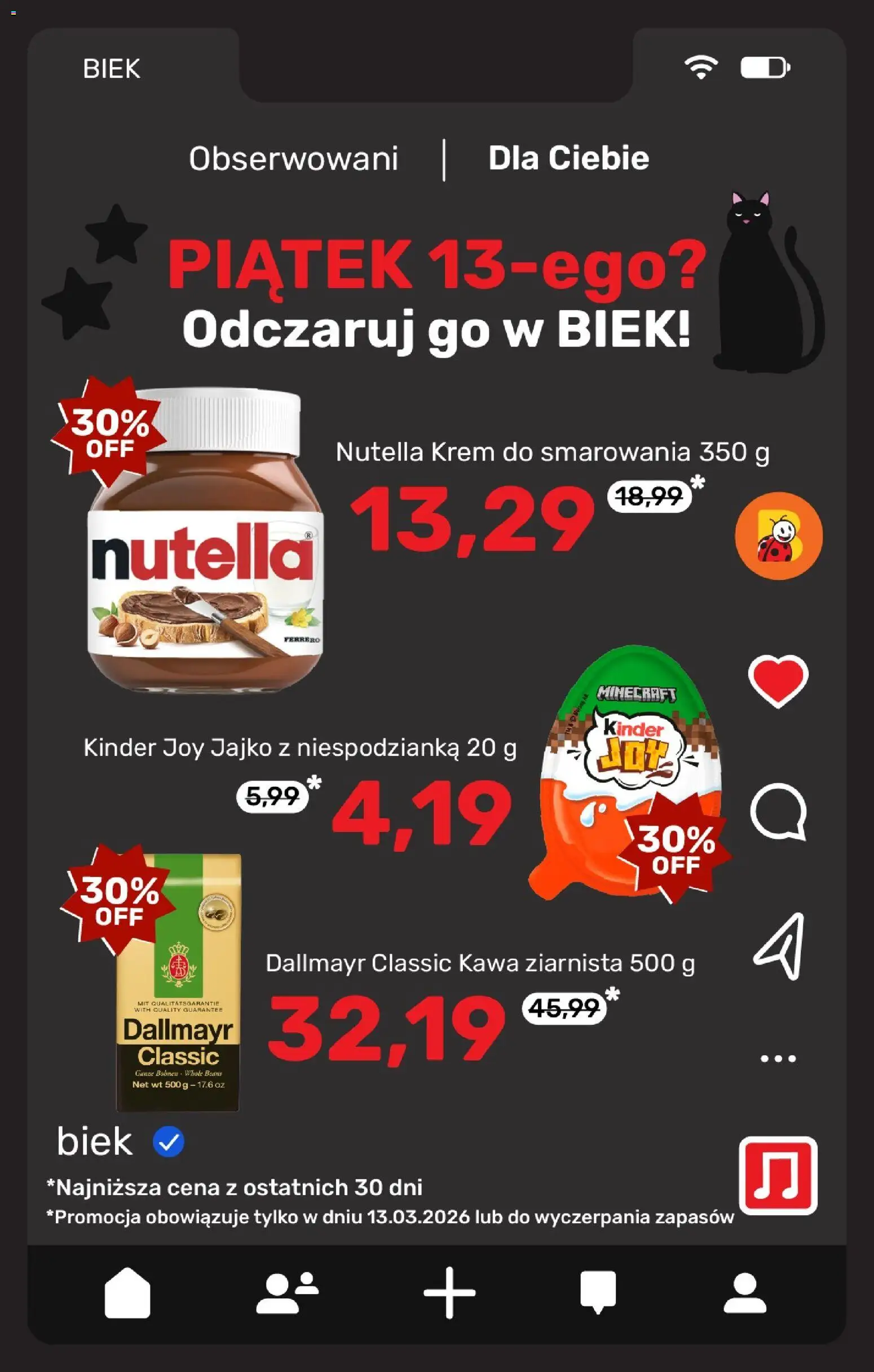 Biedronka Polsko leták - BIEK Express od 13.03.2026 | Strana: 3 | Produkty: Krém, Kinder Joy, Kinder, Nutella