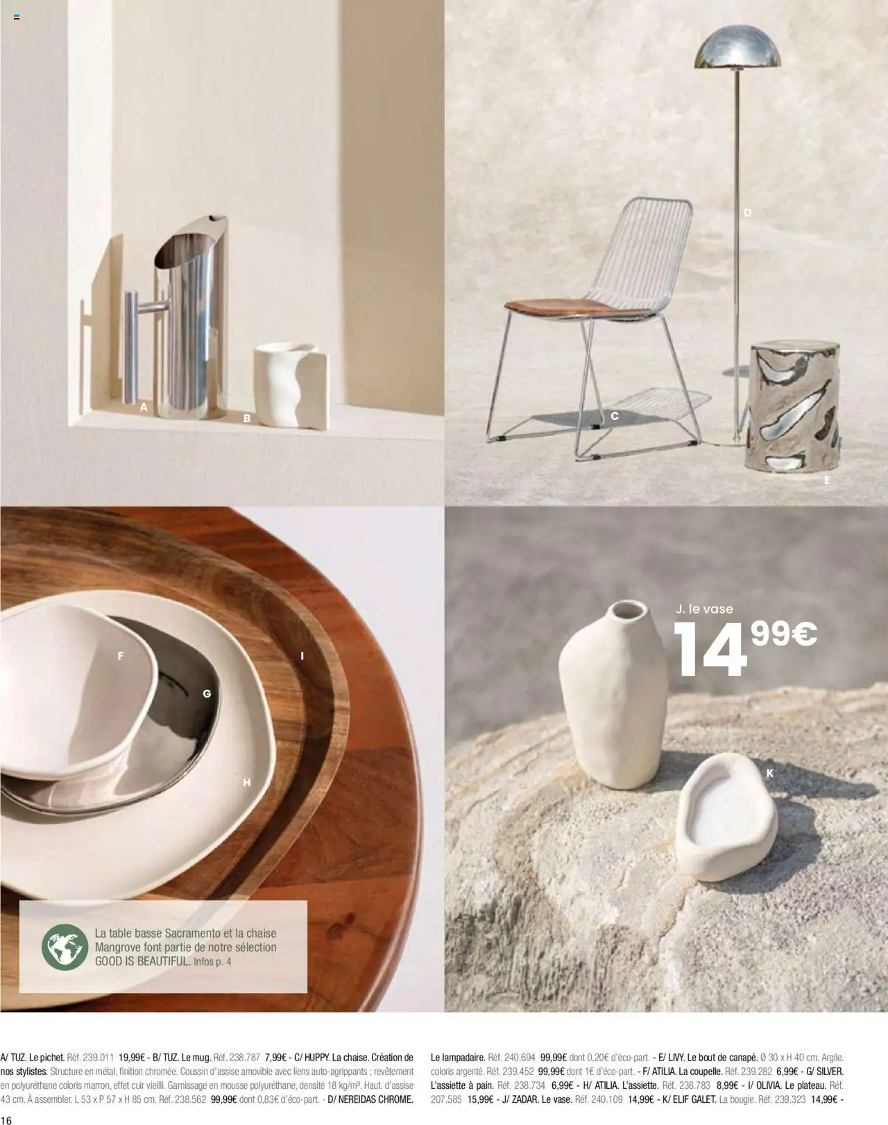 {H1} | Page: 18 | Produits: Mousse, Table basse, Table, Chaise