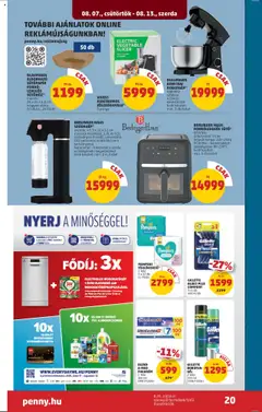 PENNY akciós ujság - amely érvényes a következő dátumtól: 07.08.2025 | Oldal: 24 | Termékek: Ariel, Sütő, Robotgép, Borotva