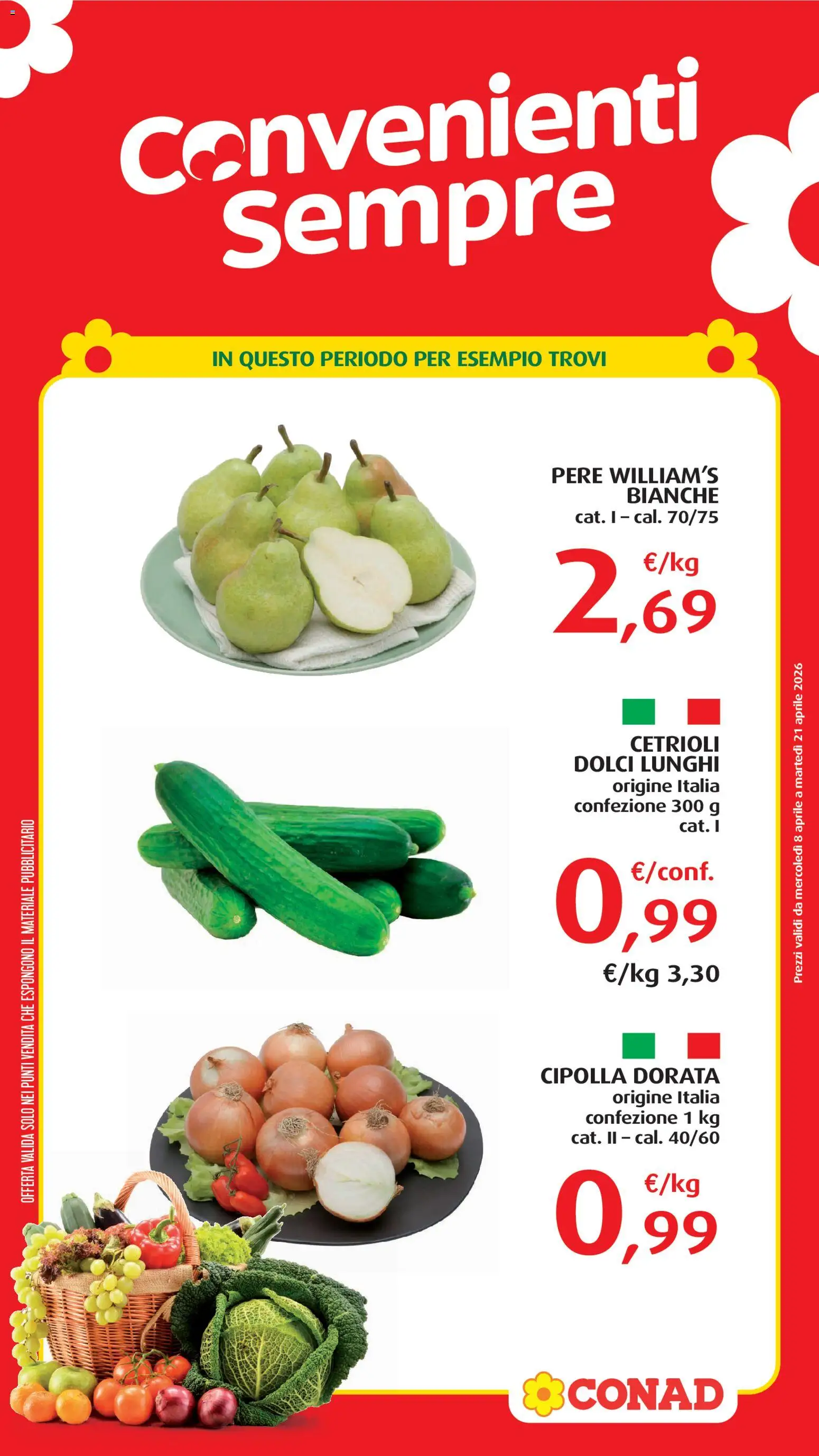 Volantino Conad del 08.04.2026 | Pagina: 2 | Prodotti: Cetrioli