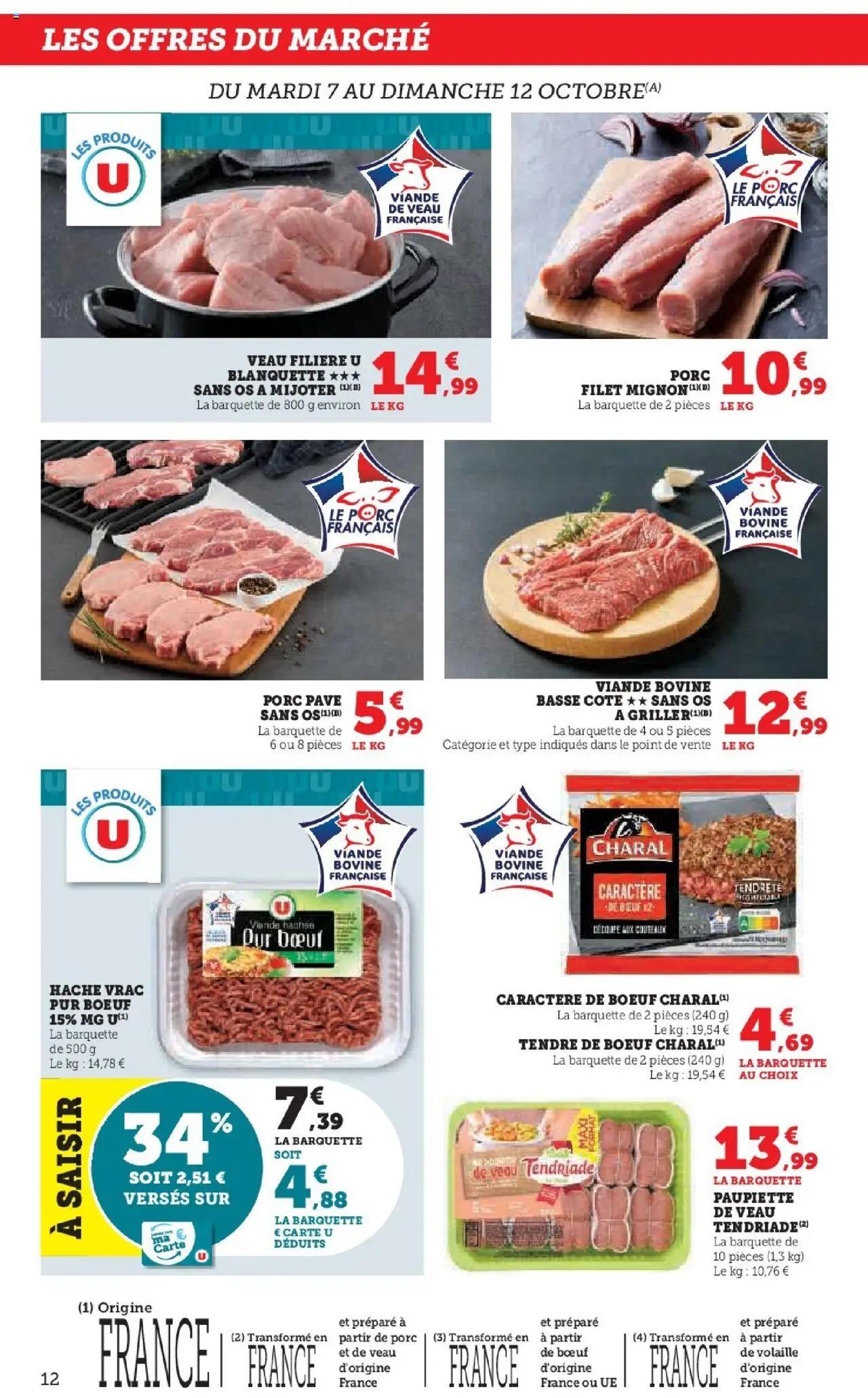 {H1} | Page: 12 | Produits: Volaille, Viande, Basse côte, Viande bovine