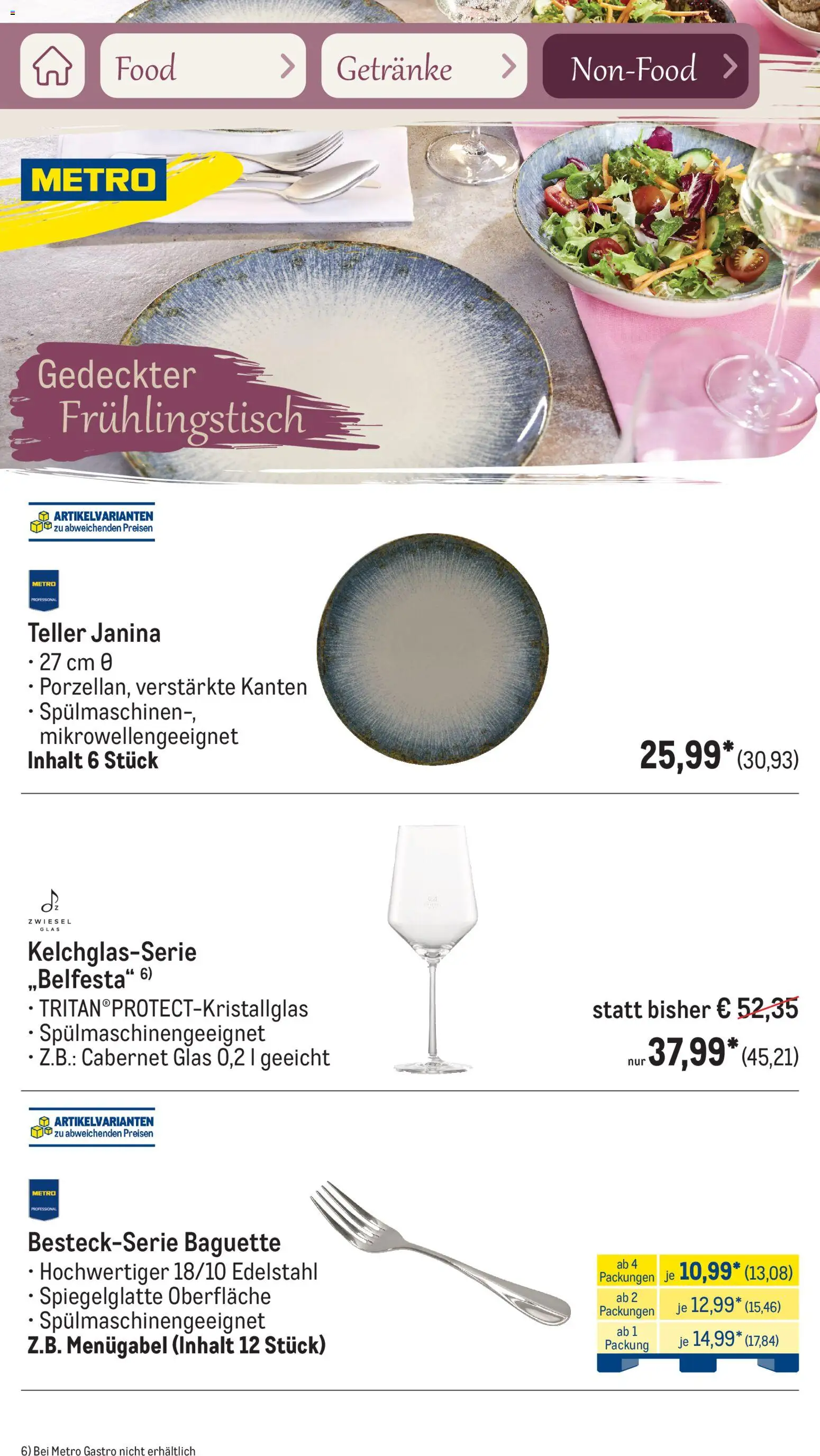 Metro Saisonkatalog Frühlingsgenuss – gültig ab 01.03.2026 | Seite: 34 | Produkte: Baguette