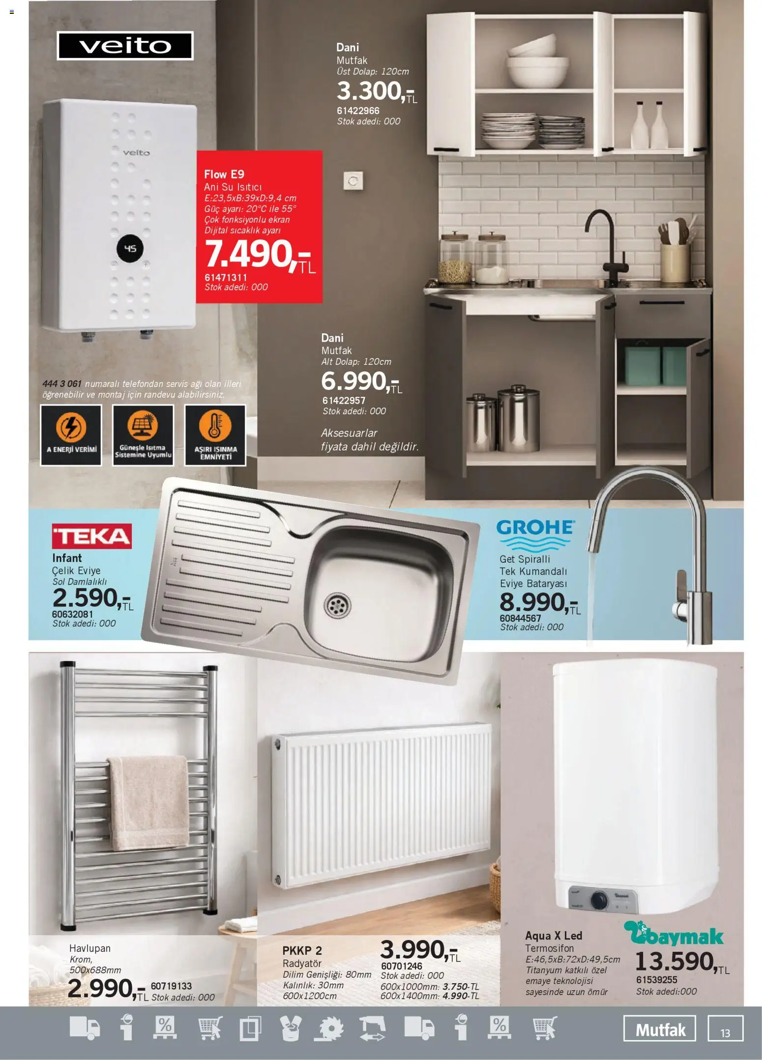 Bauhaus Katalog - 28.02.2026 tarihinden itibaren geçerlidir | Sayfa: 13 | Ürünler: Su ısıtıcı, Radyatör, Su