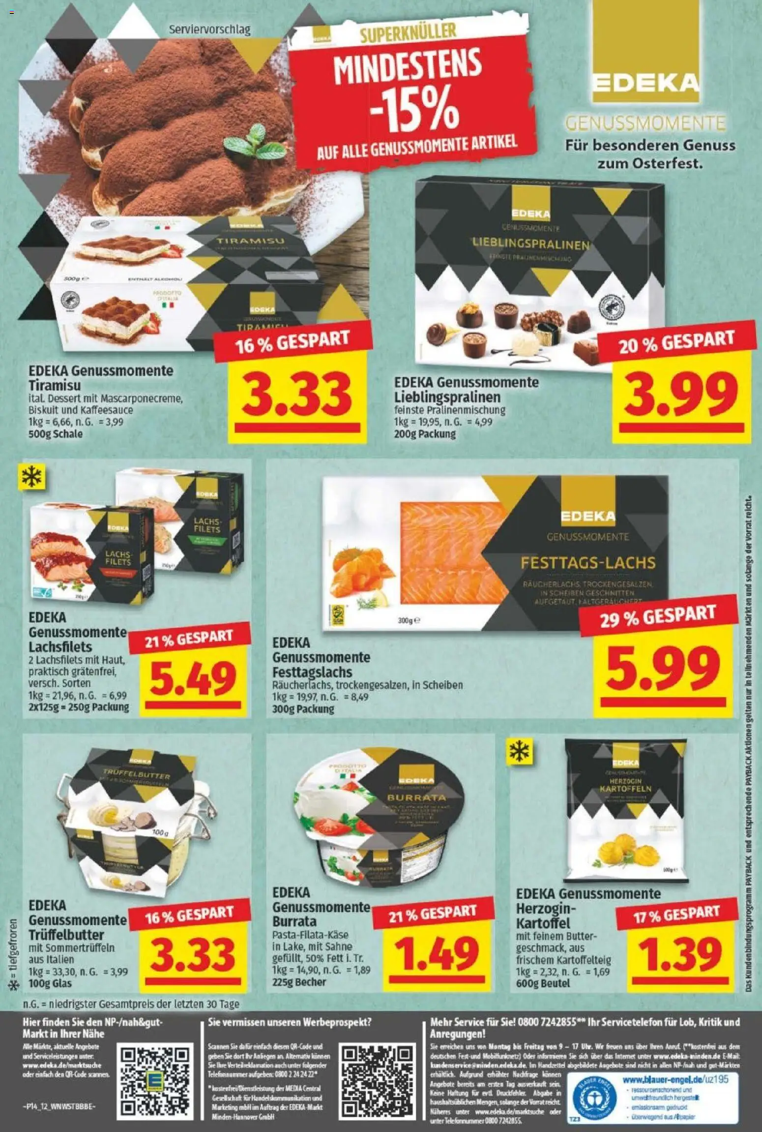 NP Discount Prospekt – gültig ab 30.03.2026 | Seite: 12 | Produkte: Butter, Burrata, Kartoffeln, Sahne