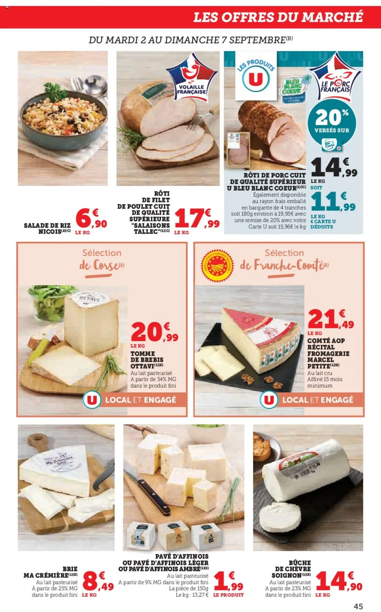  | Page: 45 | Produits: Salade, Marcel, Volaille, Porc