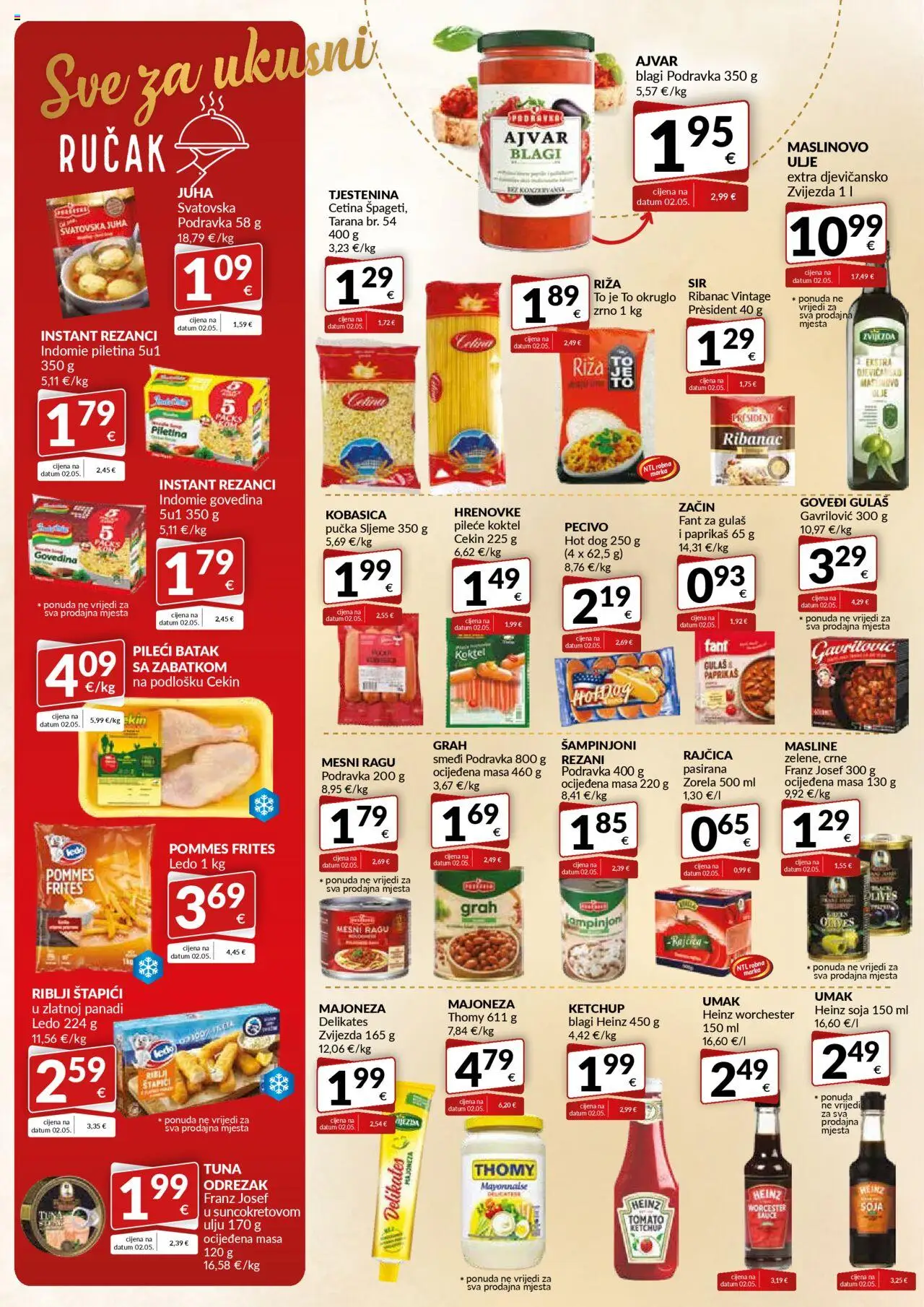 Bakmaz katalog | vrijedi od 18.09.2025 | Stranica: 4 | Proizvodi: Pommes frites, Ajvar, Ledo, Umak