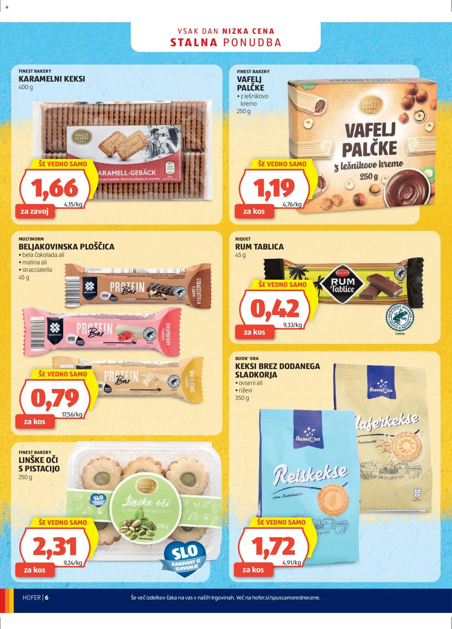 Hofer SI katalog | vrijedi od 29.04.2026 | Stranica: 6 | Proizvodi: Keksi, Čokolada, Rum