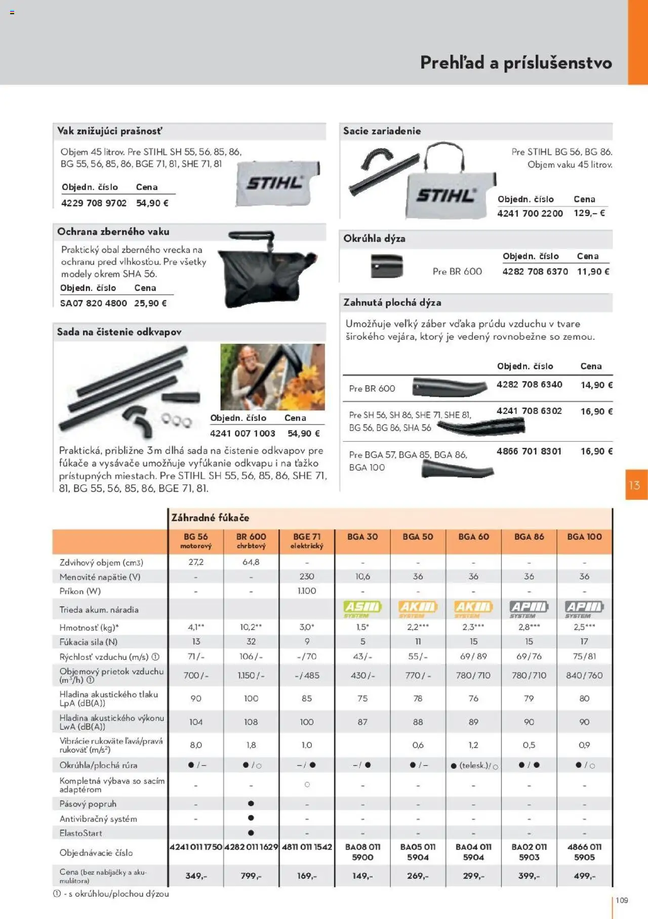 Nové STIHL akcie – leták je platný od 29.09.2025 | Strana: 109 | Produkty: Vysávače, Rúra, Aku