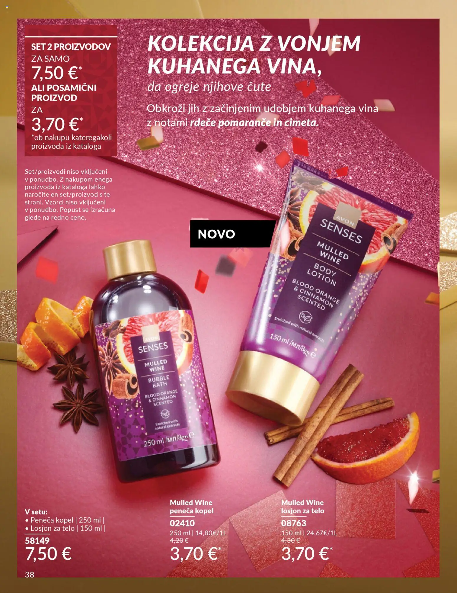 Novi Avon katalog ponudbe – veljaven od 01.10.2025 | Stran: 38 | Izdelki: Kopel, Peneča kopel, Pomarance